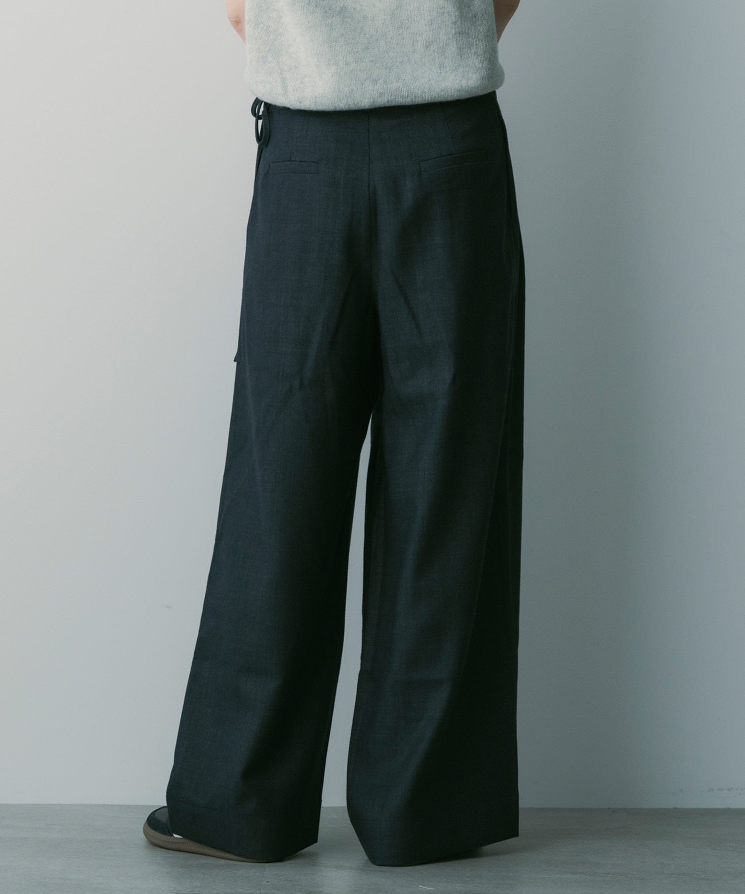 【3月中旬お届け予約商品】ウールブレンド ラップパンツ