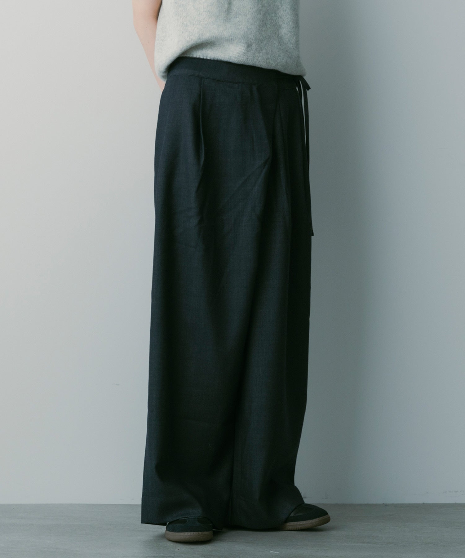 【3月中旬お届け予約商品】ウールブレンド ラップパンツ