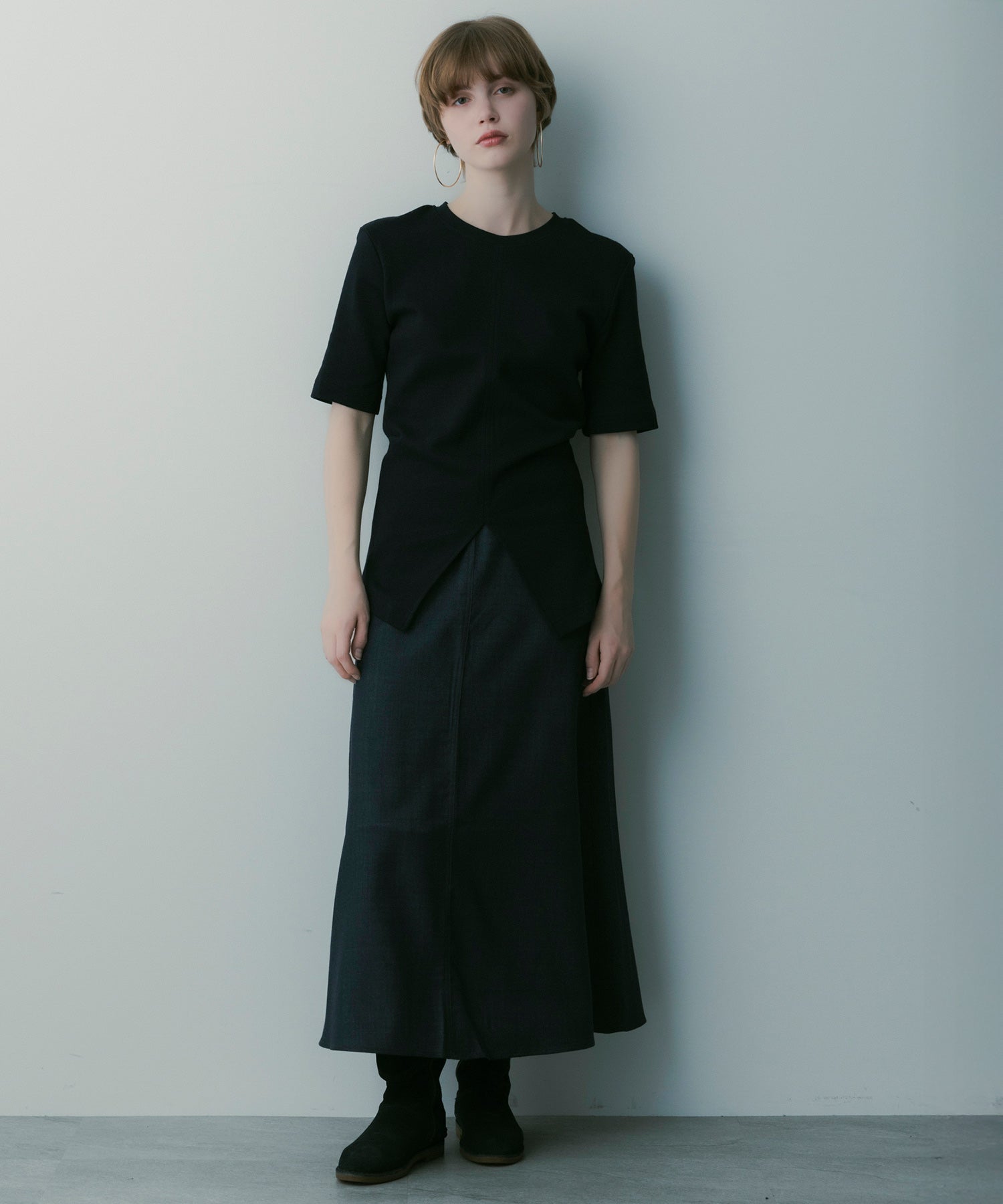 【3月中旬お届け予約商品】ウールブレンド フレアスカート