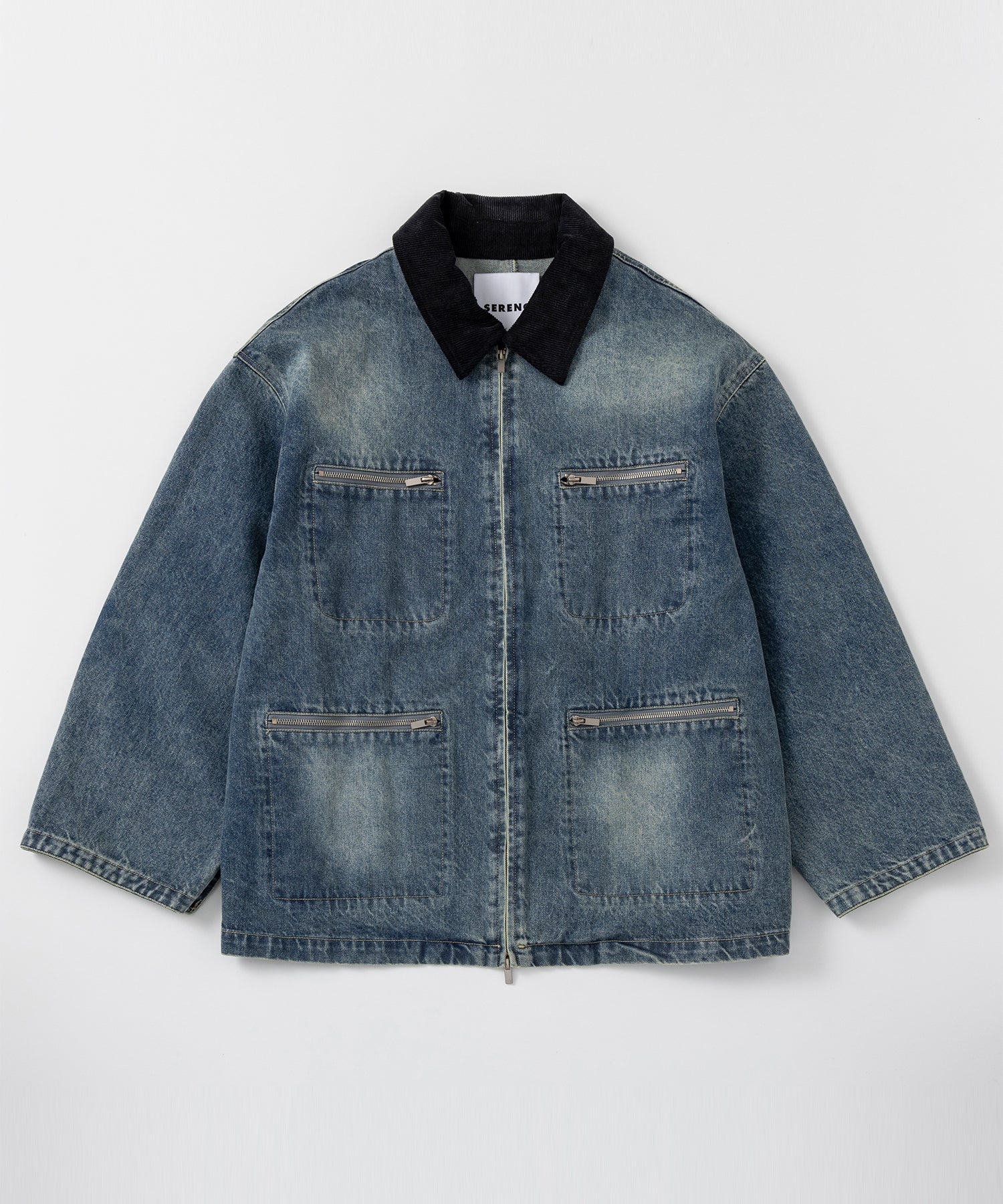 バイカラーデニムジャケット