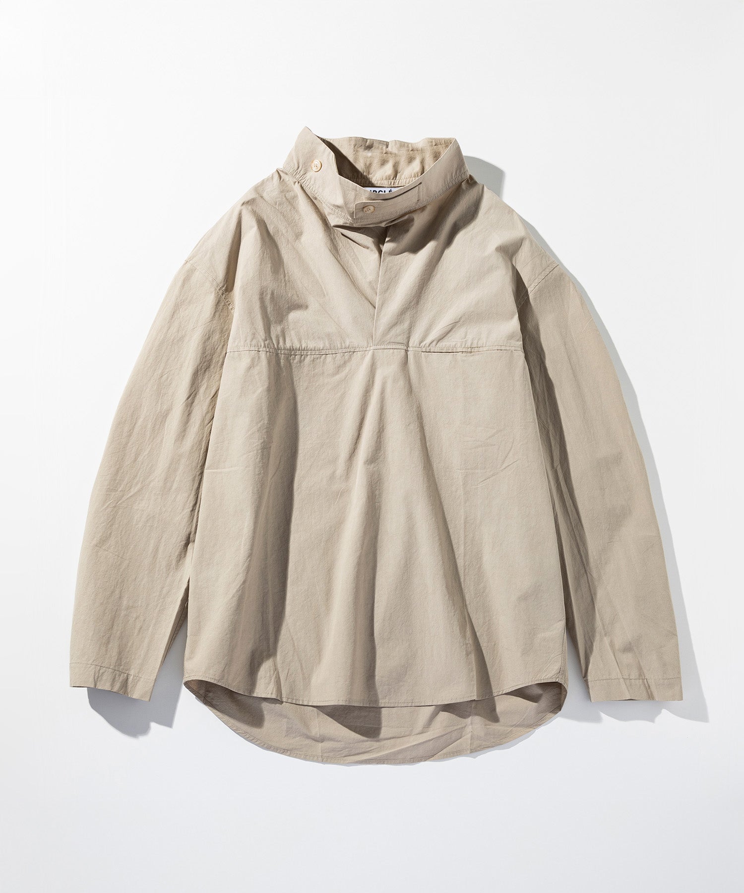 スタンドカラー プルオーバーシャツ