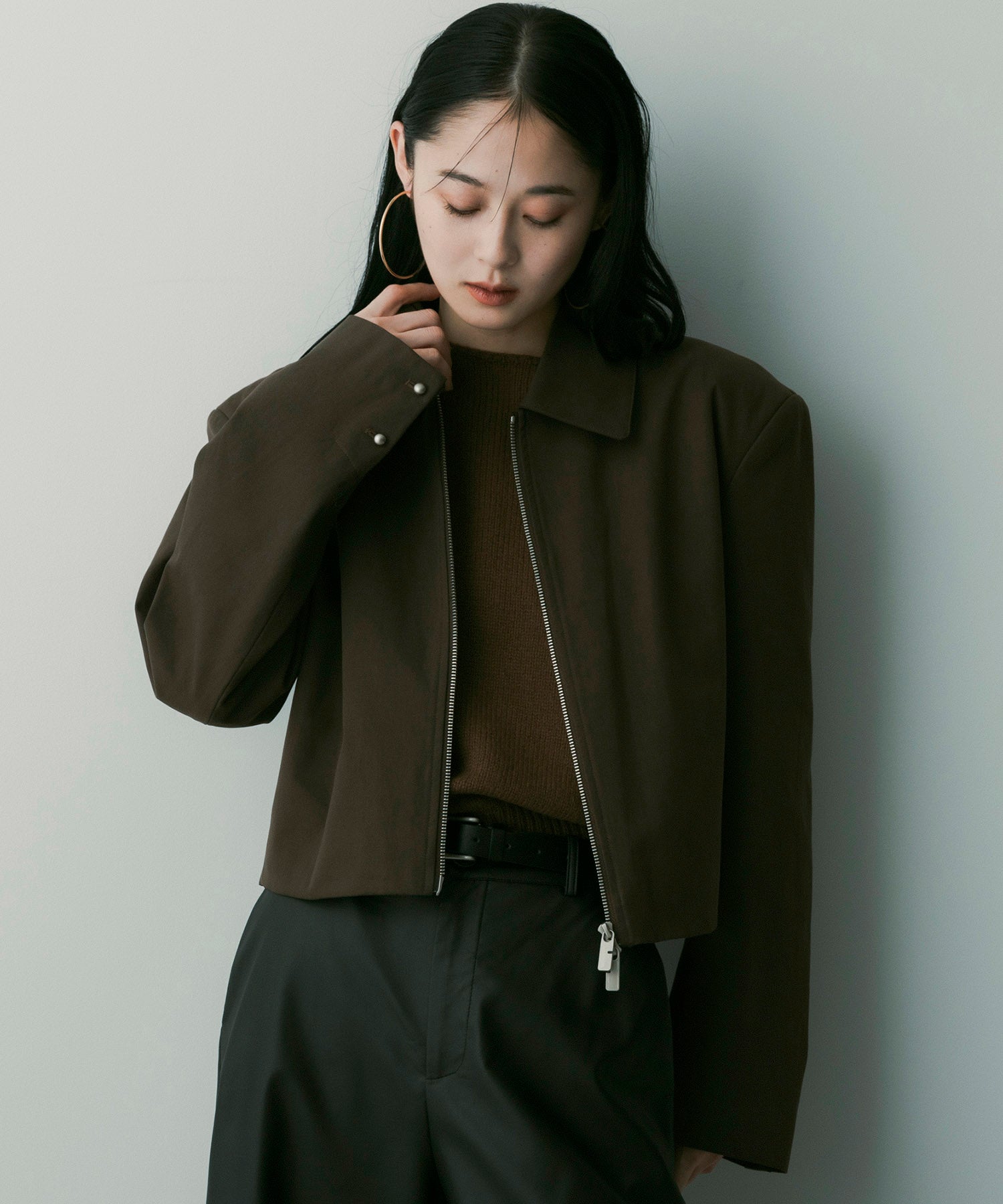 クロップドジップジャケット