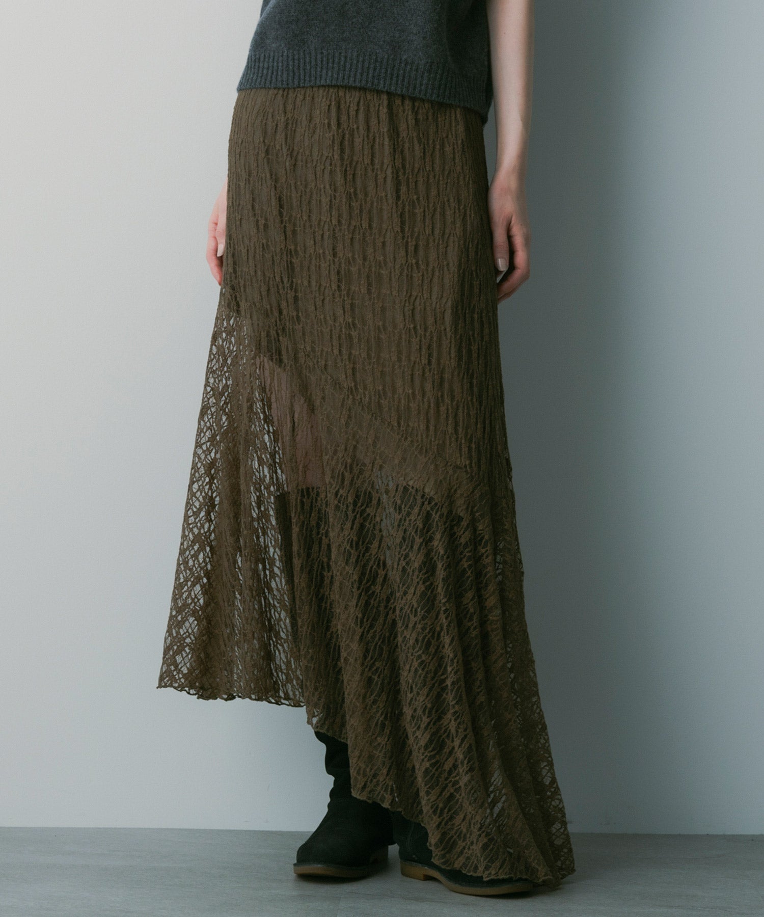 アシンメトリー レーススカート