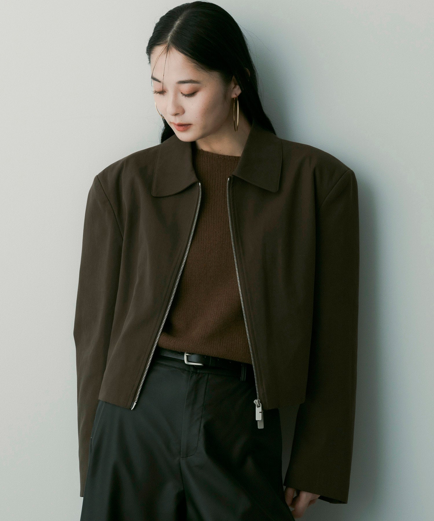 クロップドジップジャケット