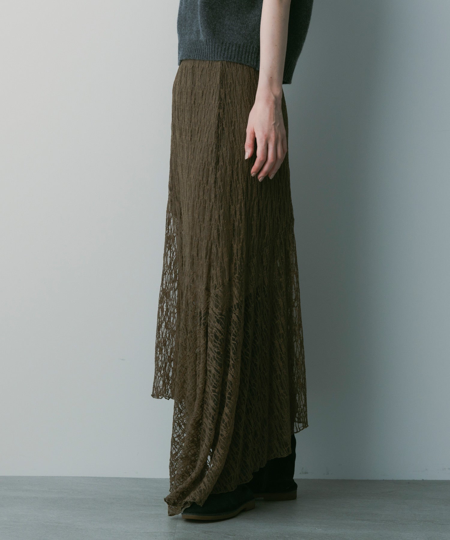 アシンメトリー レーススカート