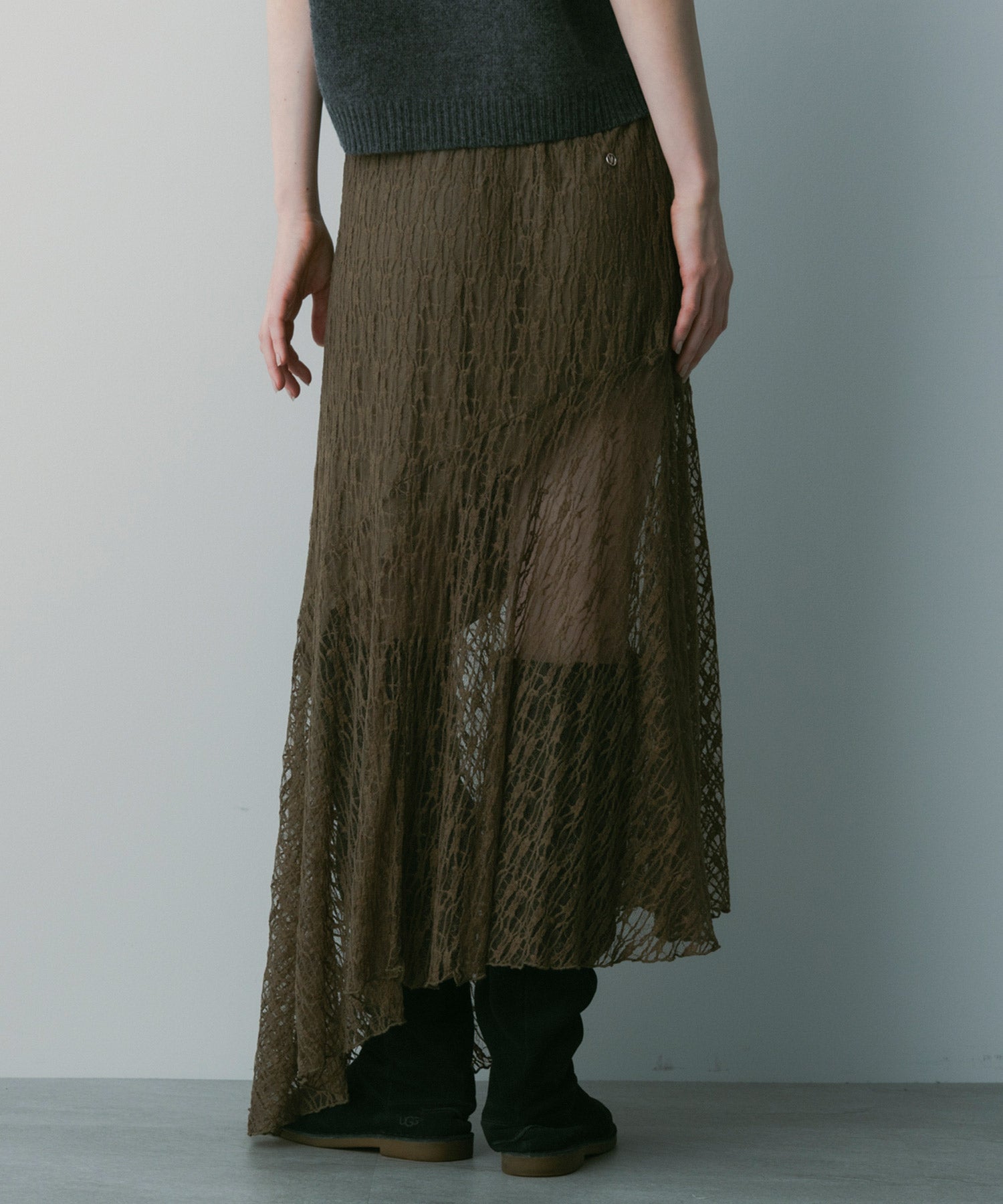 アシンメトリー レーススカート