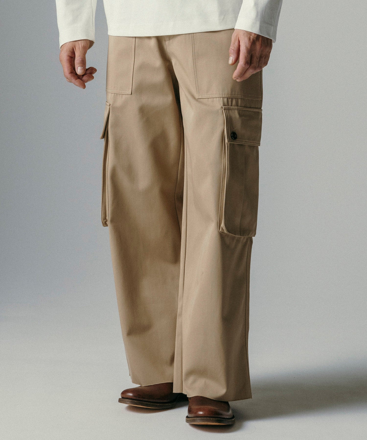 【12月上旬お届け予約商品】ハイウエスト ワイドカーゴパンツ