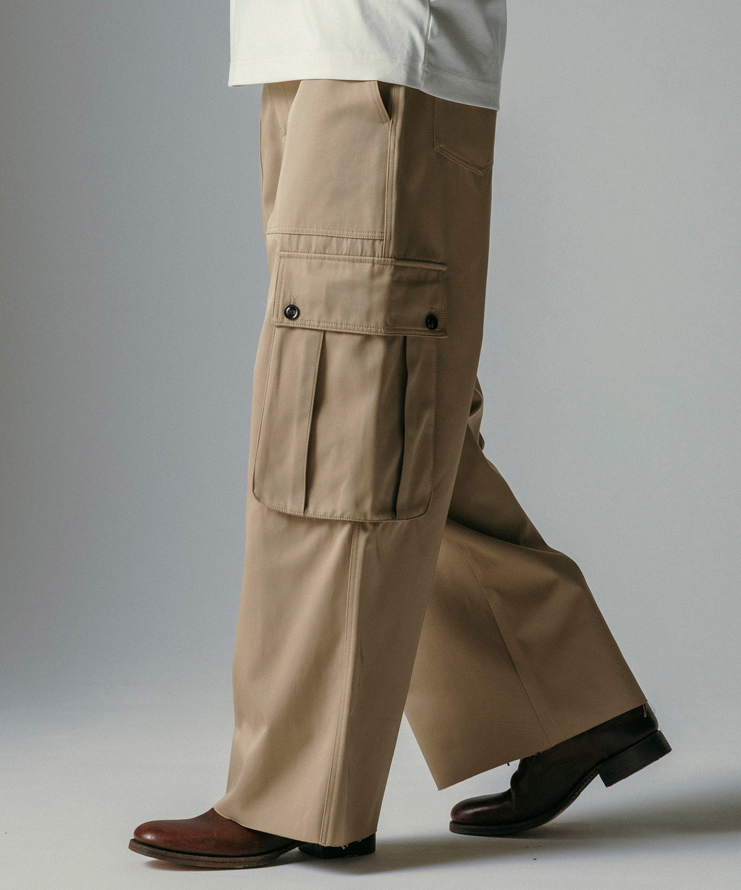 【12月上旬お届け予約商品】ハイウエスト ワイドカーゴパンツ