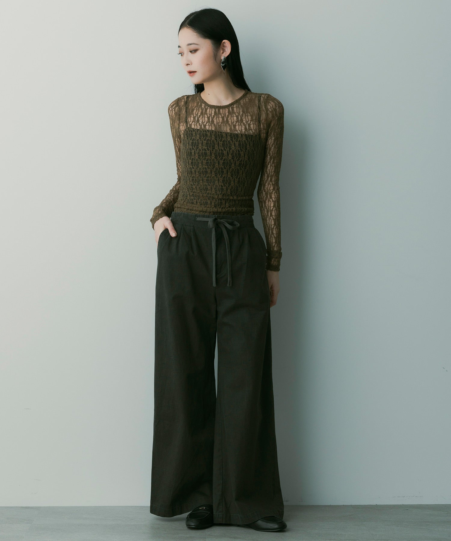 【12月上旬お届け予約商品】ロングスリーブレーストップス