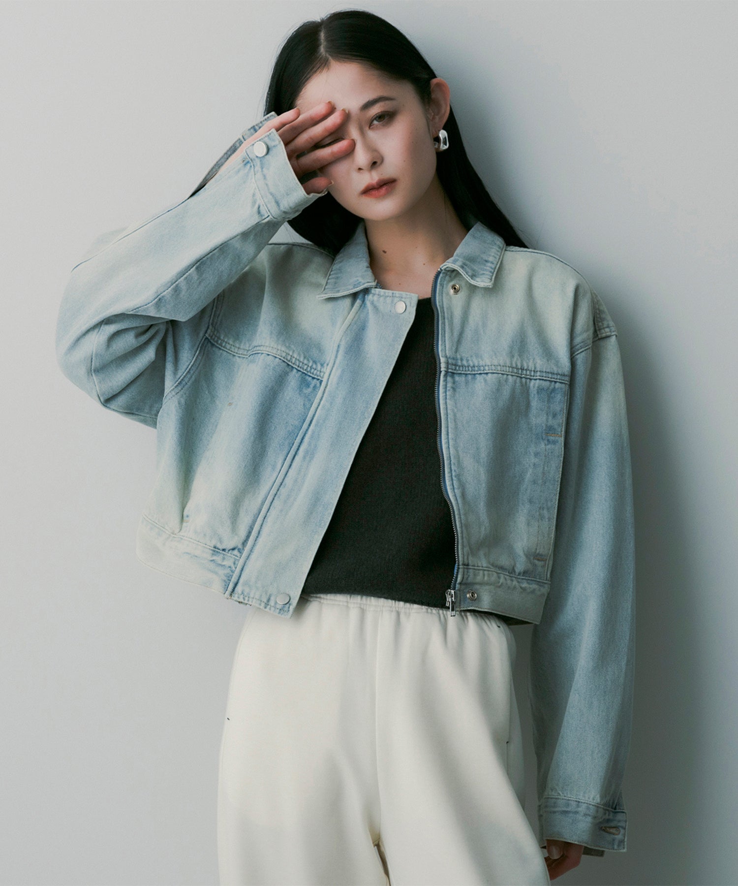 クロップドデニムジャケット