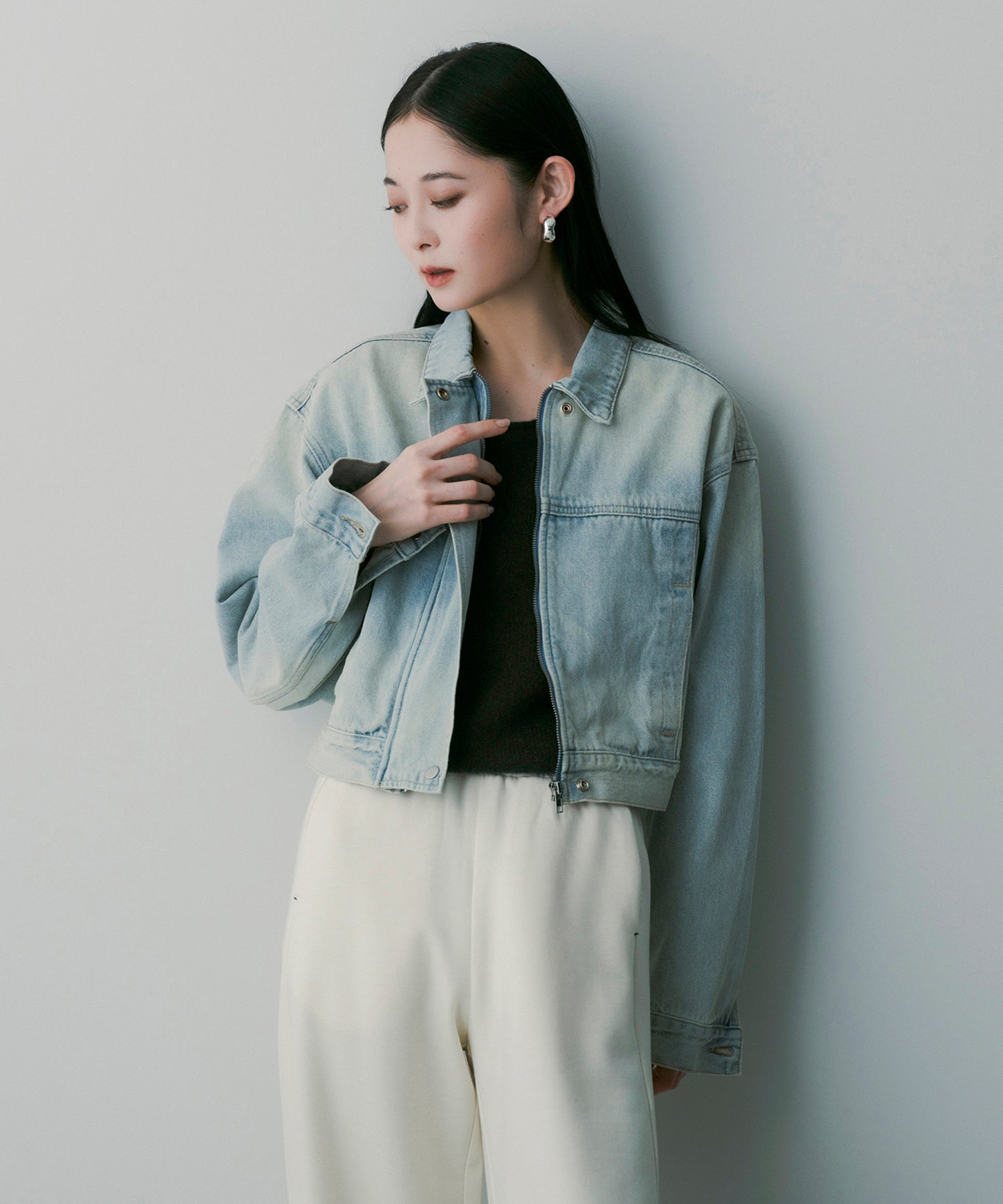 クロップドデニムジャケット