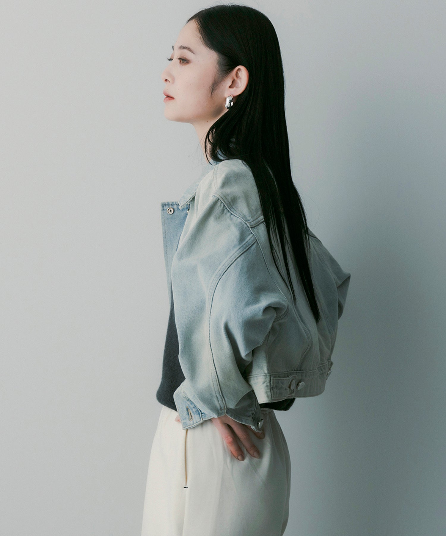 クロップドデニムジャケット