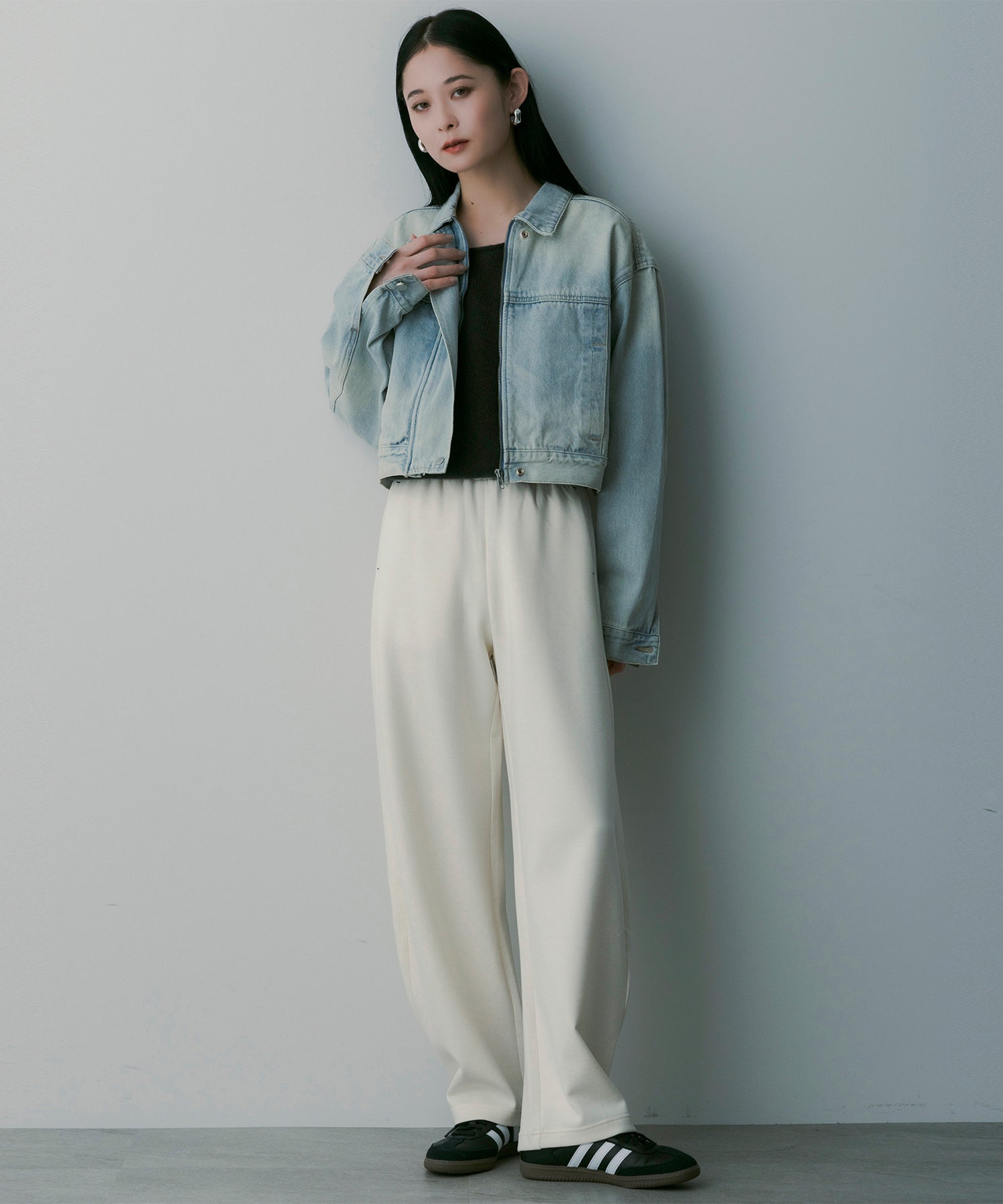 クロップドデニムジャケット