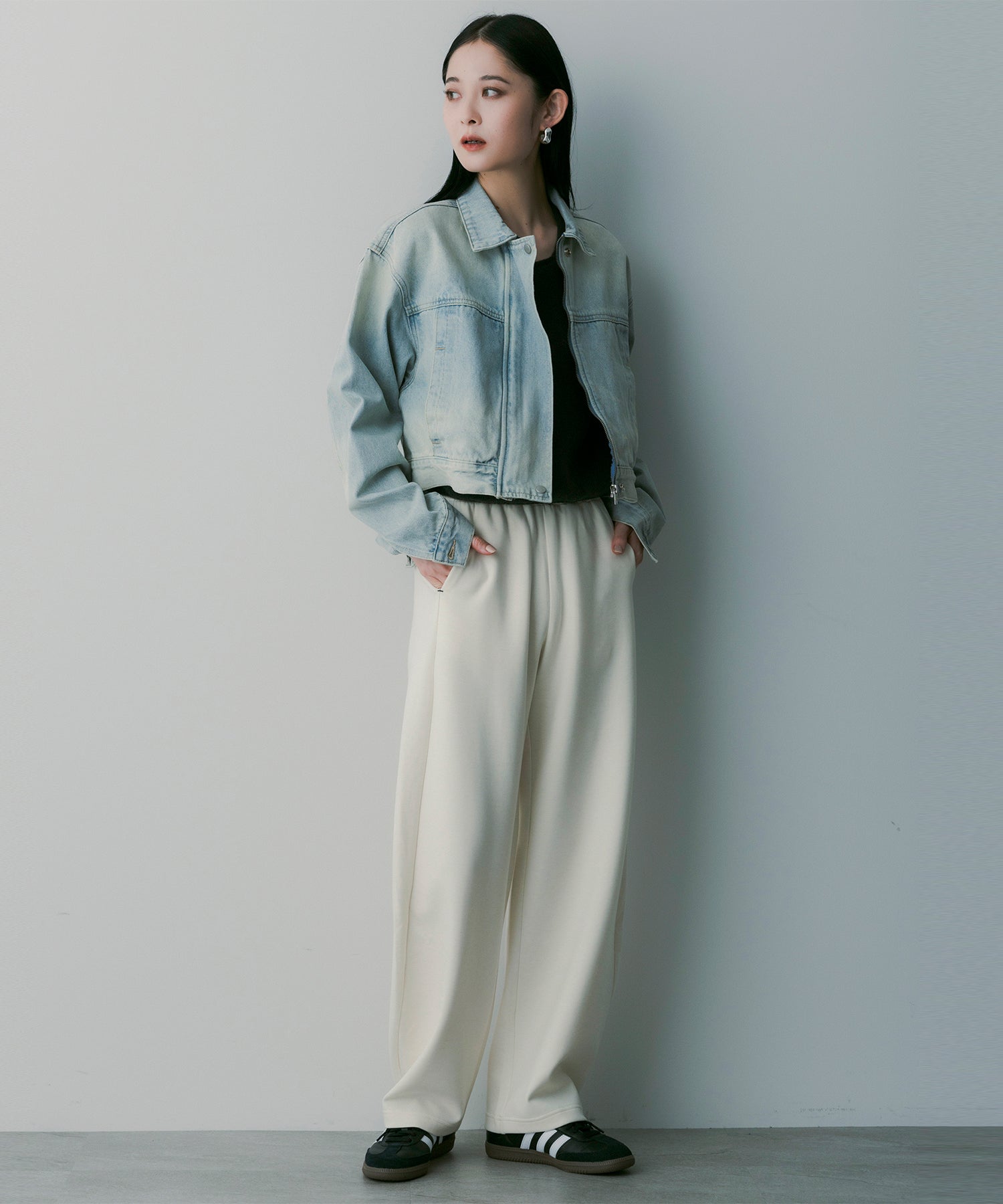 クロップドデニムジャケット