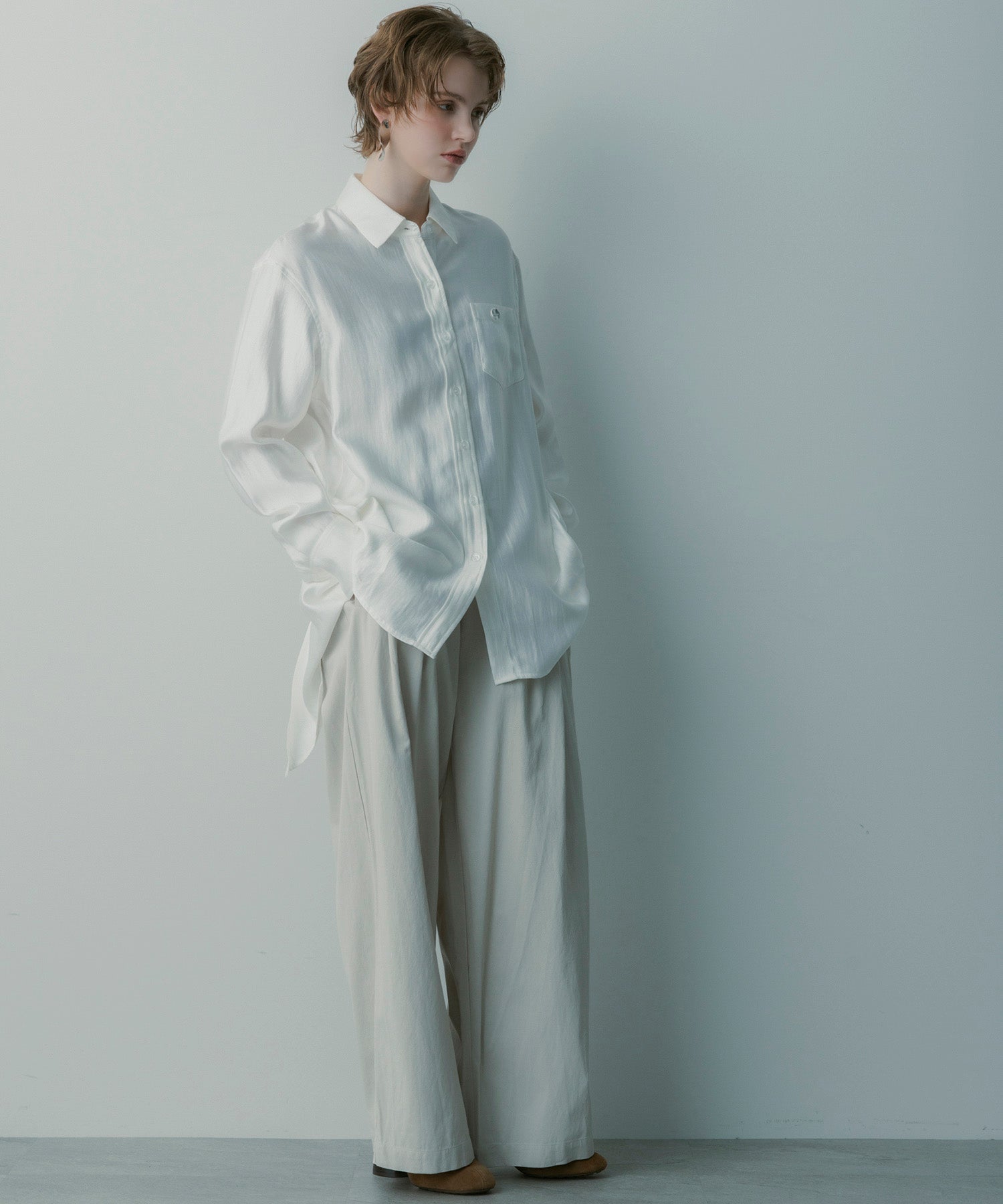 シルクブレンド イージーパンツ