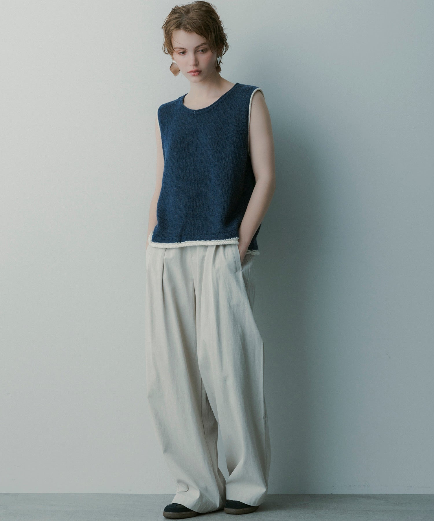シルクブレンド イージーパンツ