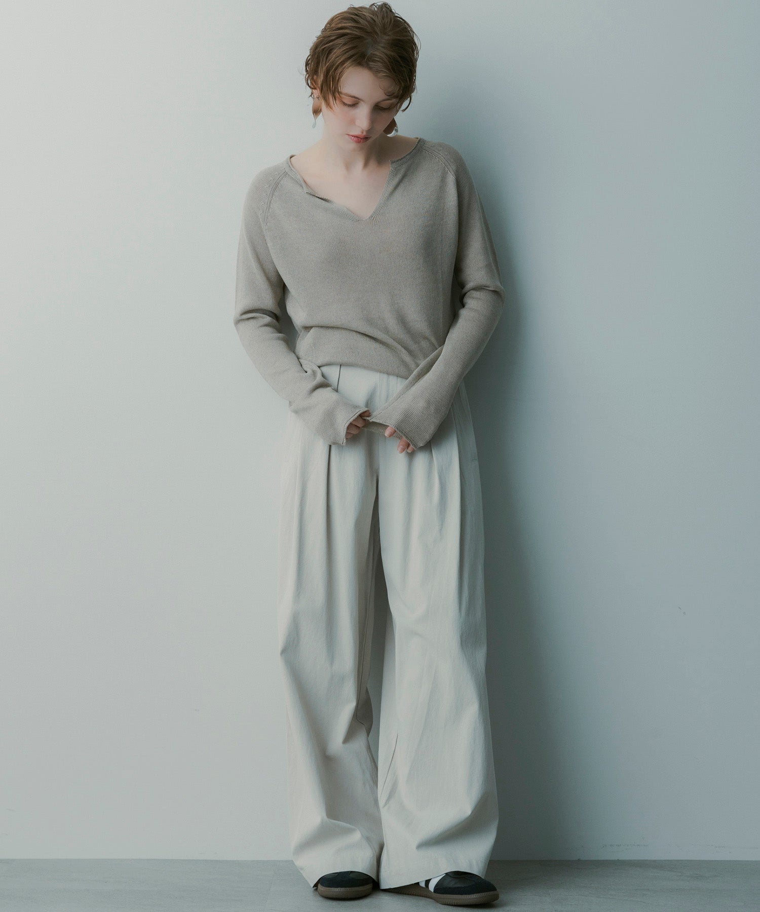 シルクブレンド イージーパンツ