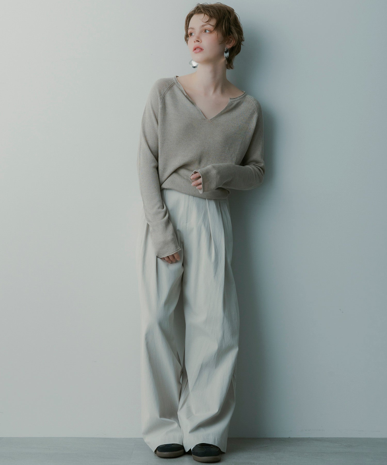 シルクブレンド イージーパンツ