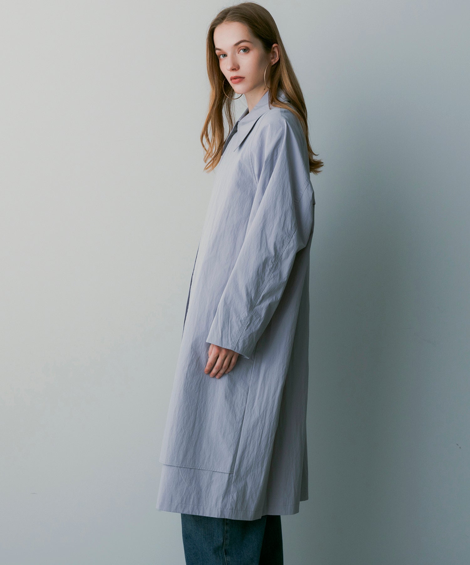 レイヤードロングコート