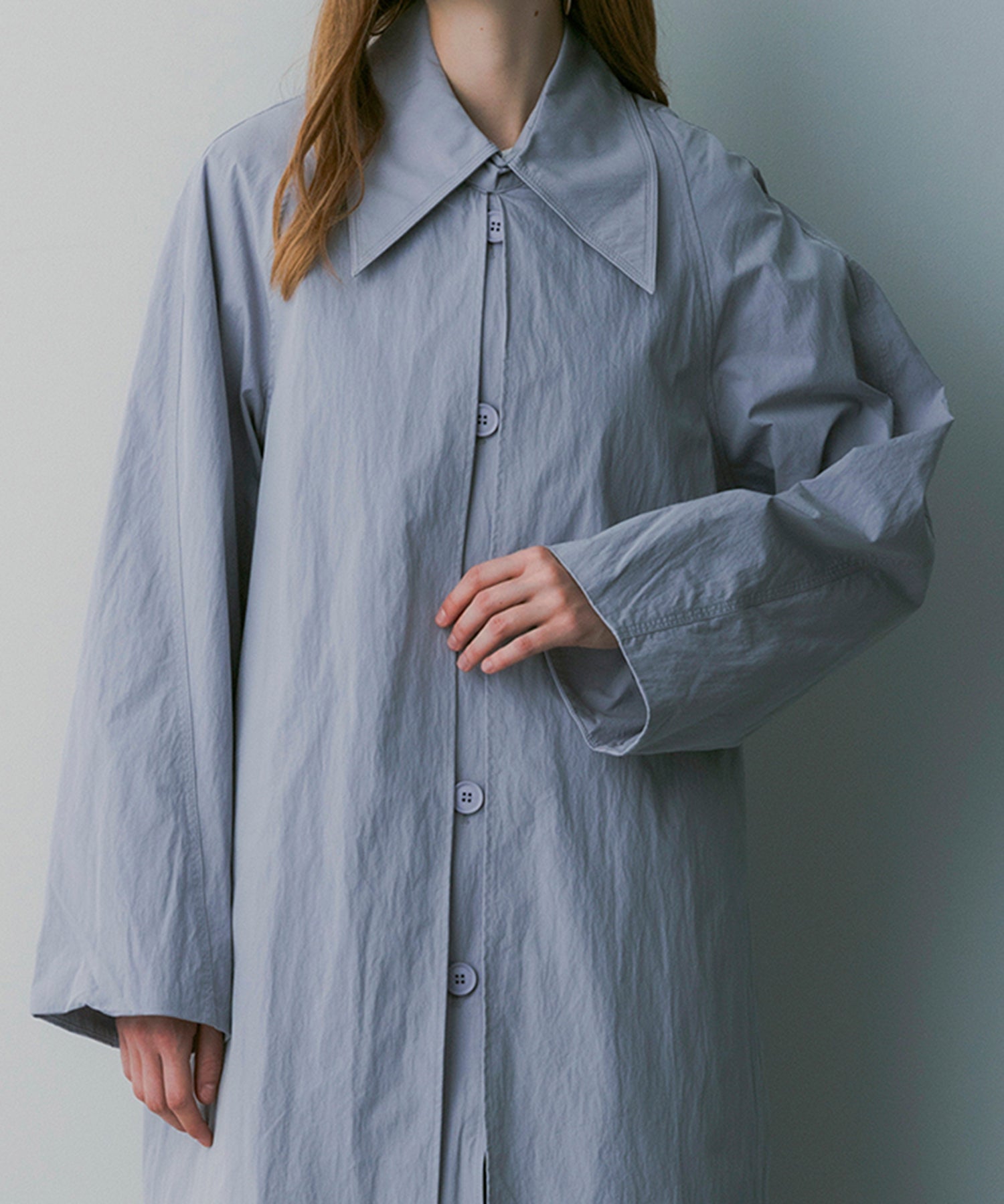 レイヤードロングコート