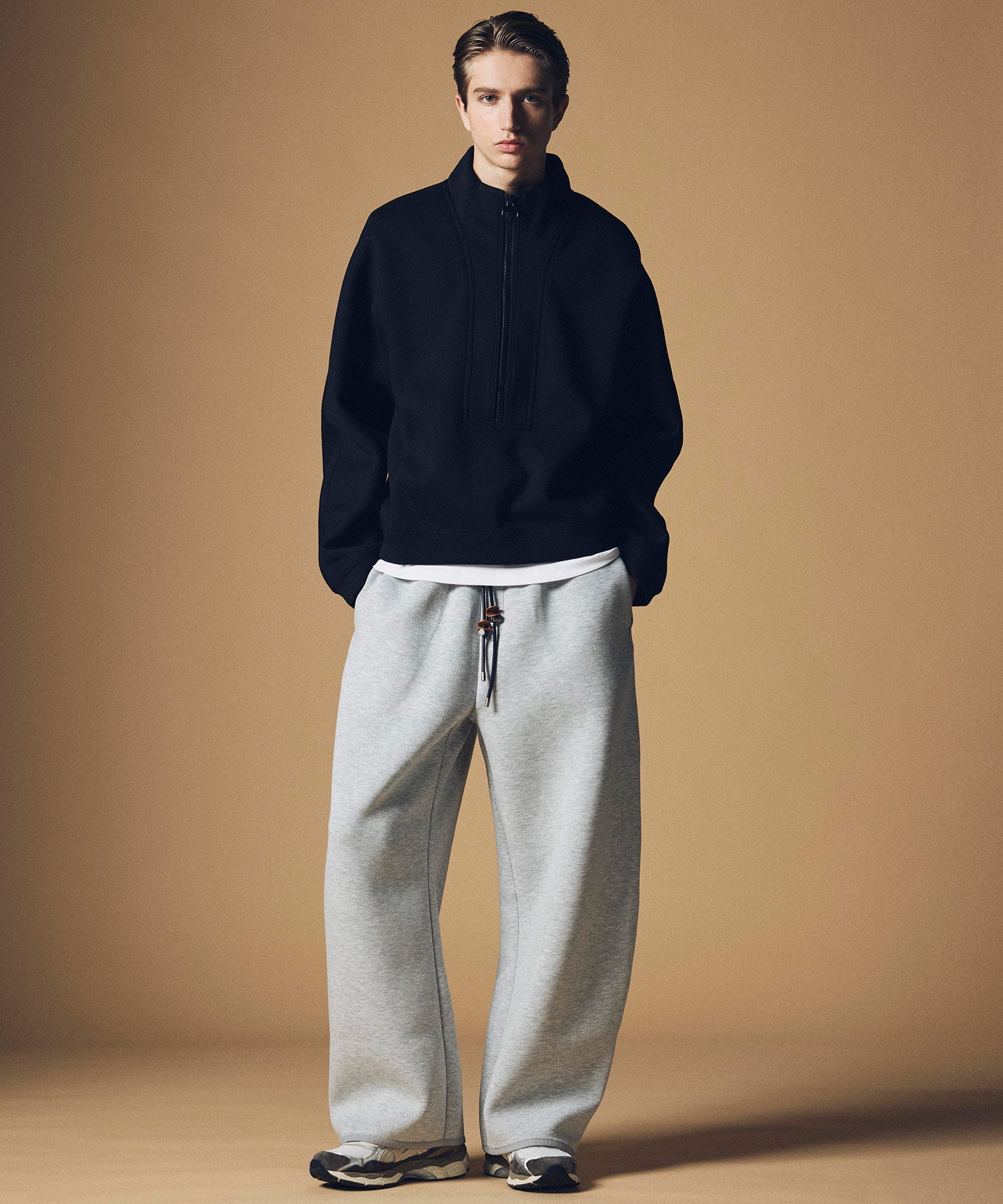 リラックス ワイドドロストパンツ