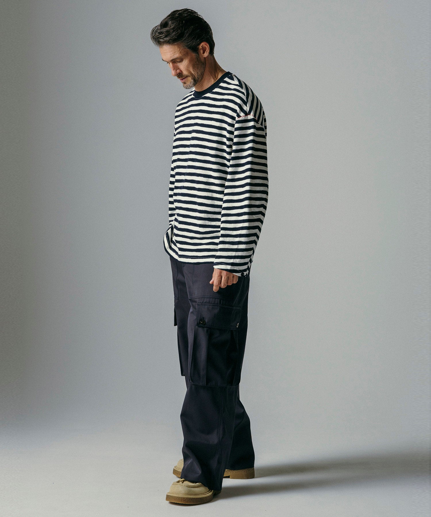 【12月上旬お届け予約商品】ハイウエスト ワイドカーゴパンツ