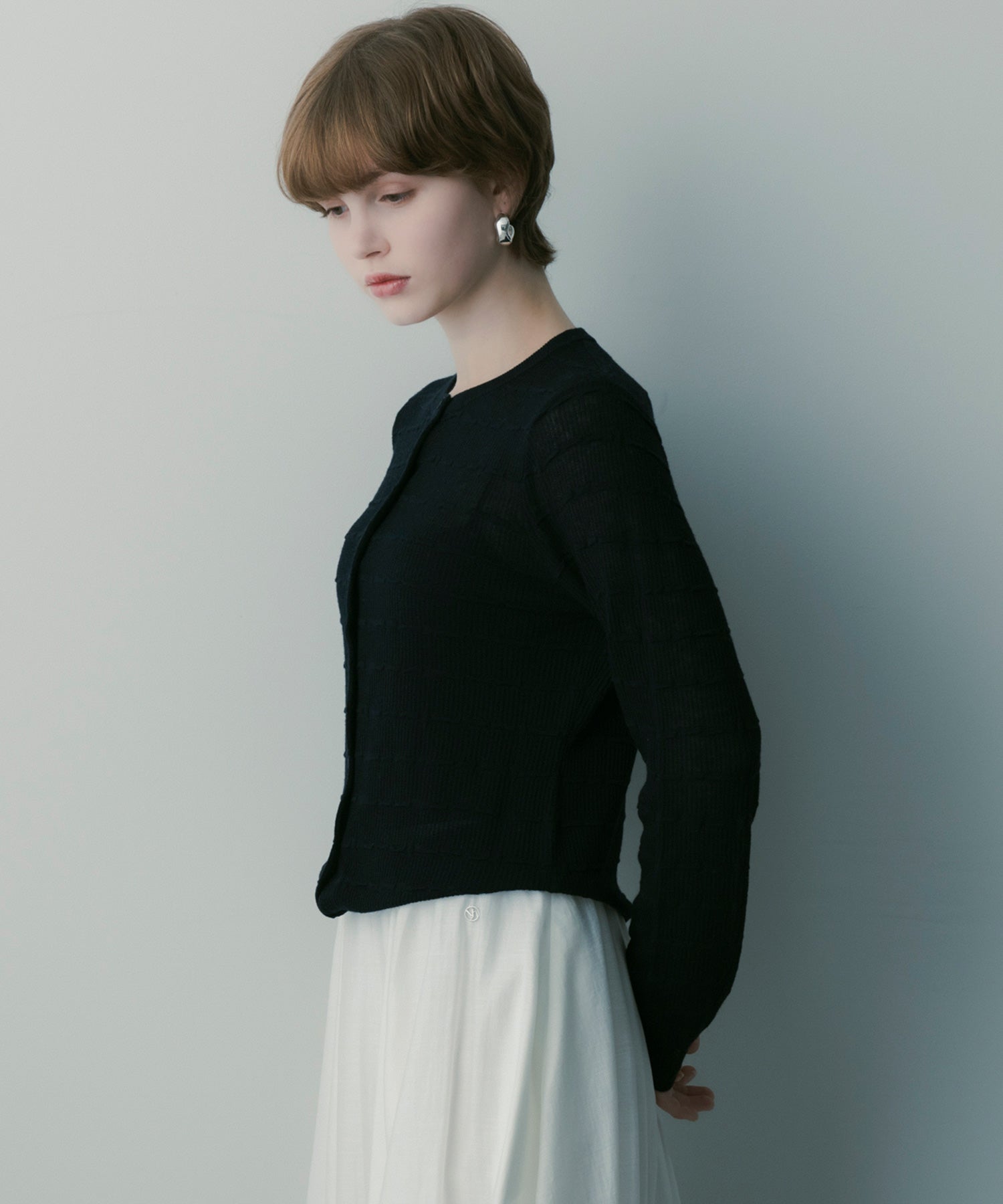 デザインニットカーディガン