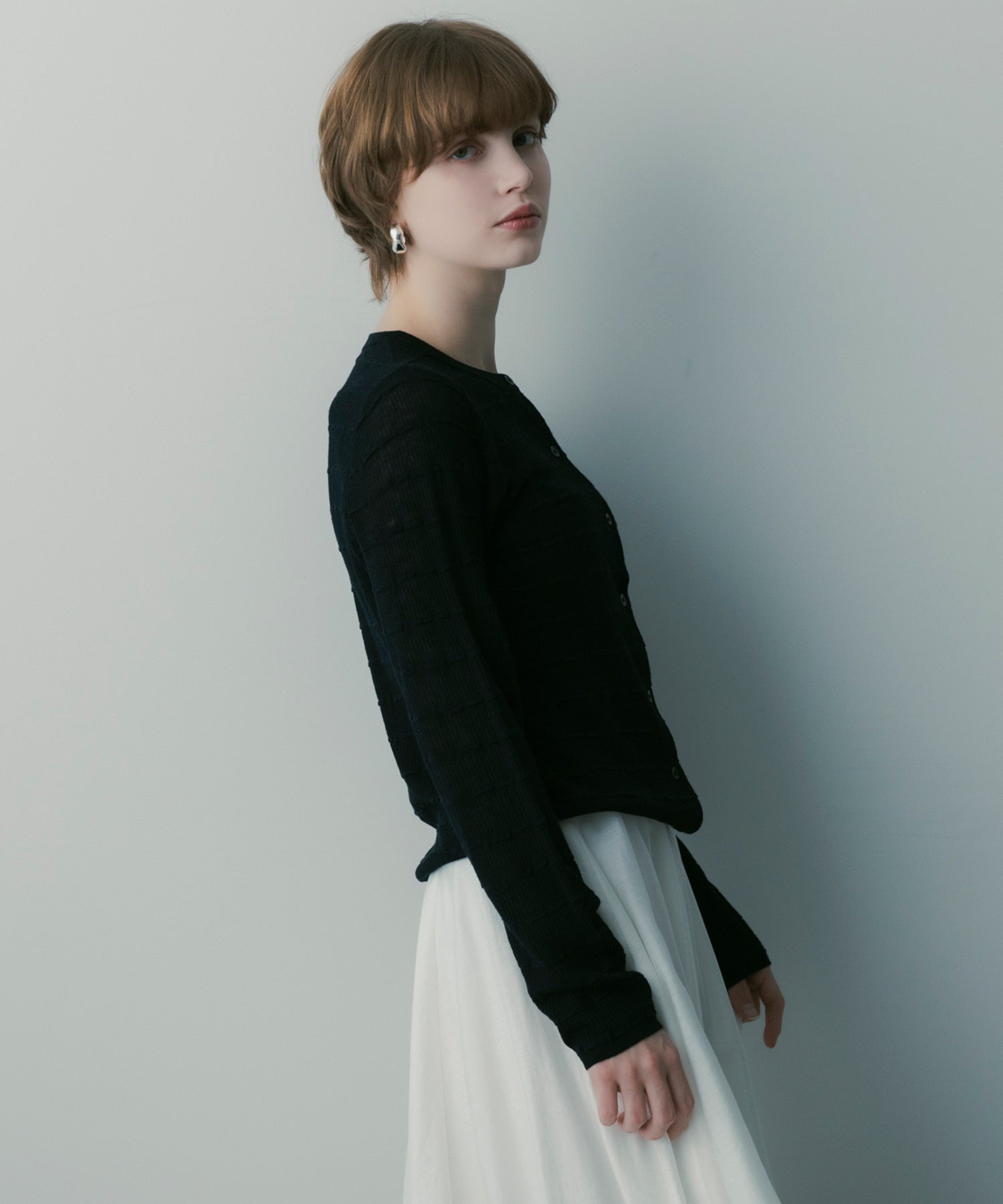 デザインニットカーディガン