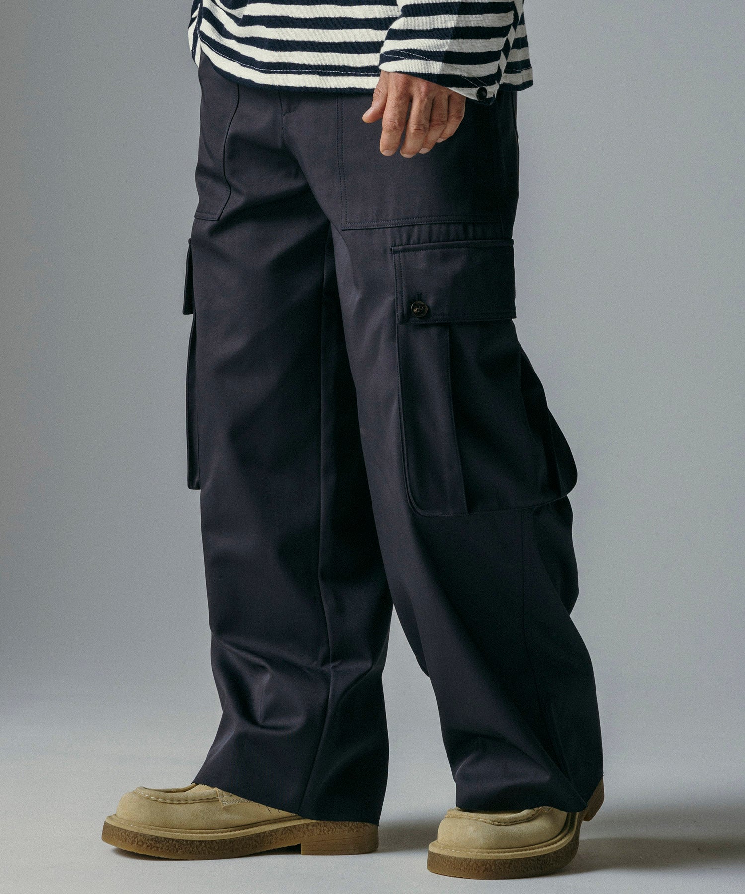 【12月上旬お届け予約商品】ハイウエスト ワイドカーゴパンツ