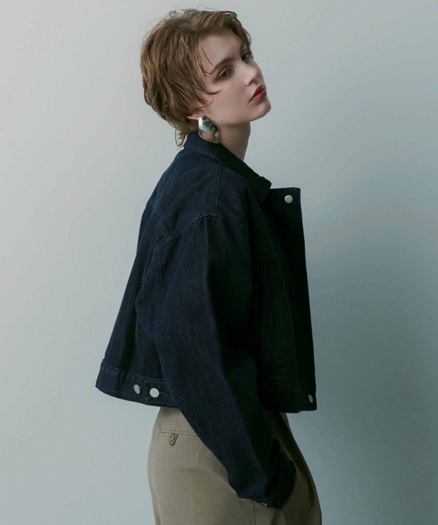 クロップドデニムジャケット
