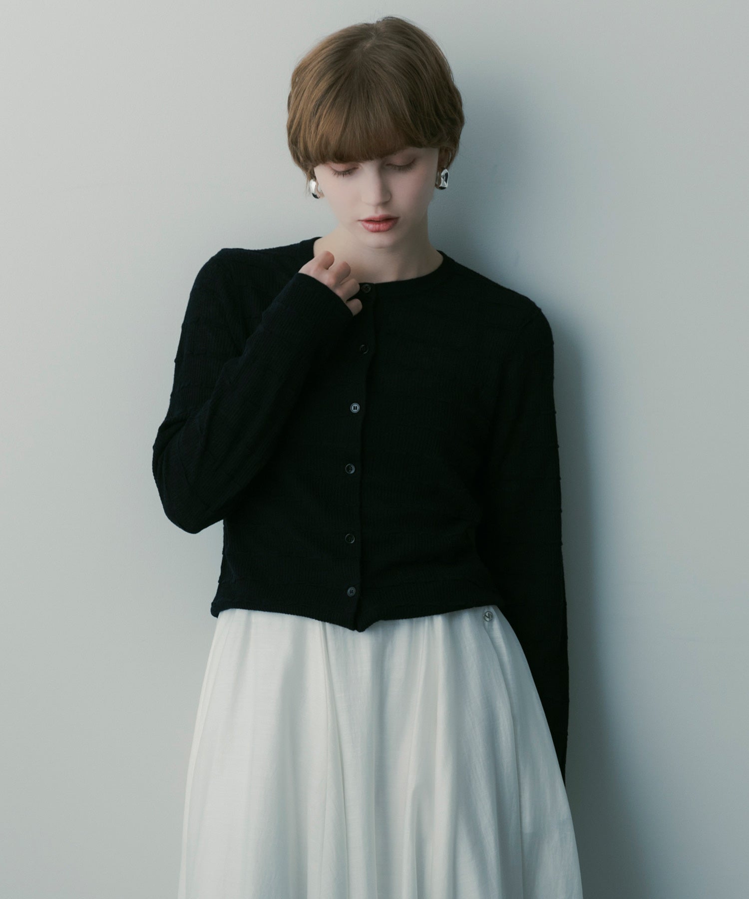 デザインニットカーディガン