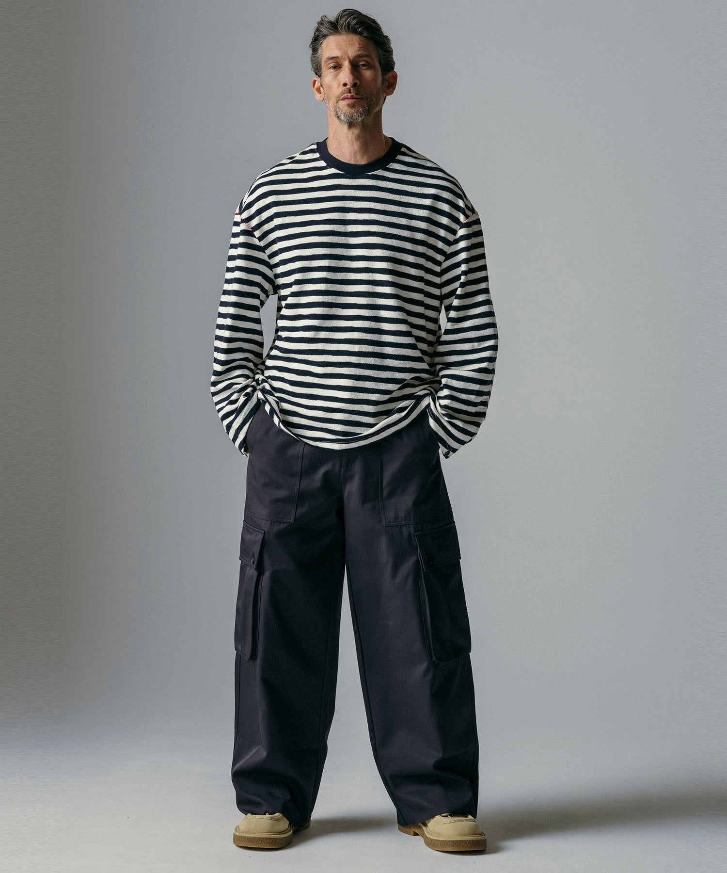 【12月上旬お届け予約商品】ハイウエスト ワイドカーゴパンツ