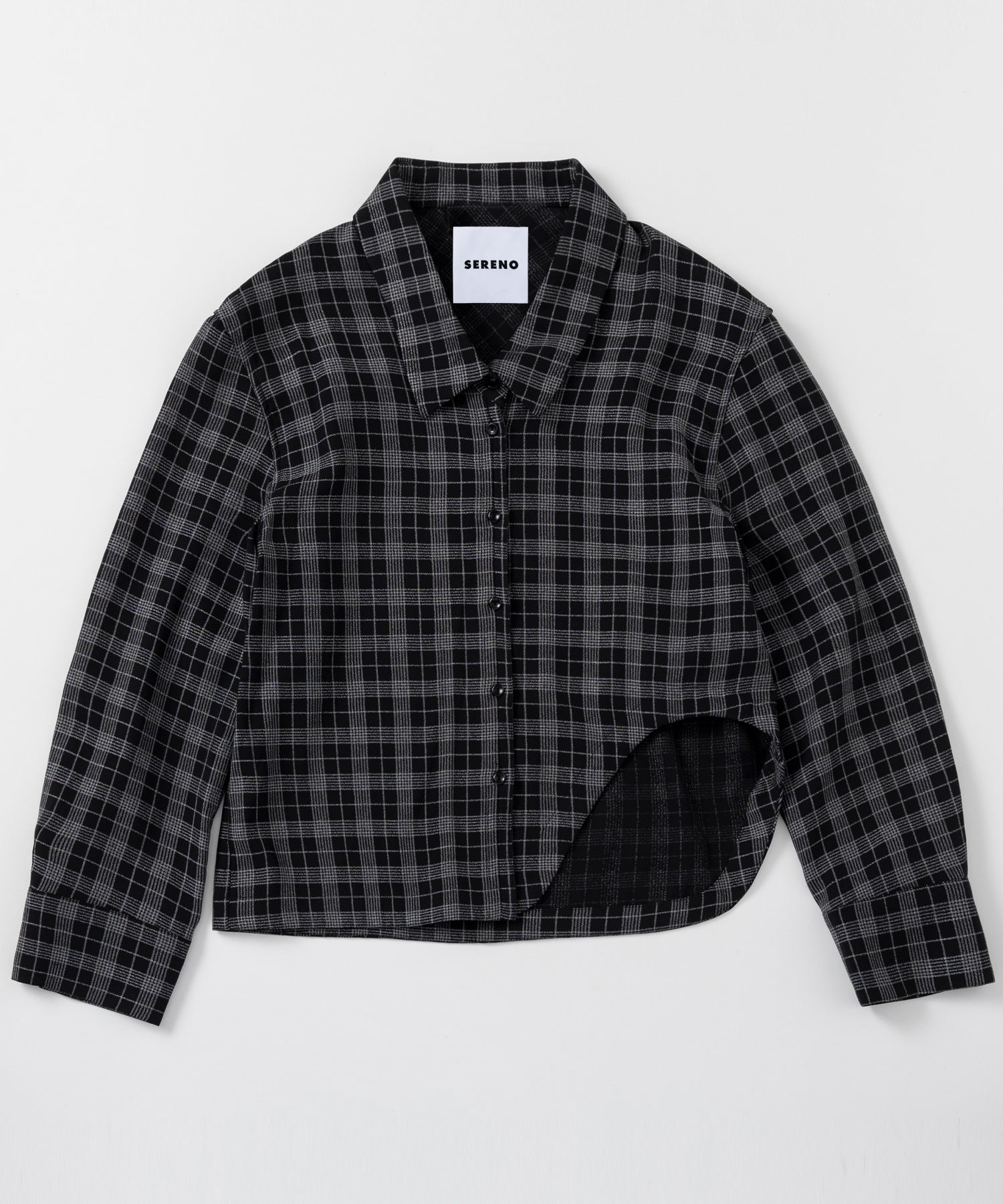 カットデザイン チェックシャツ