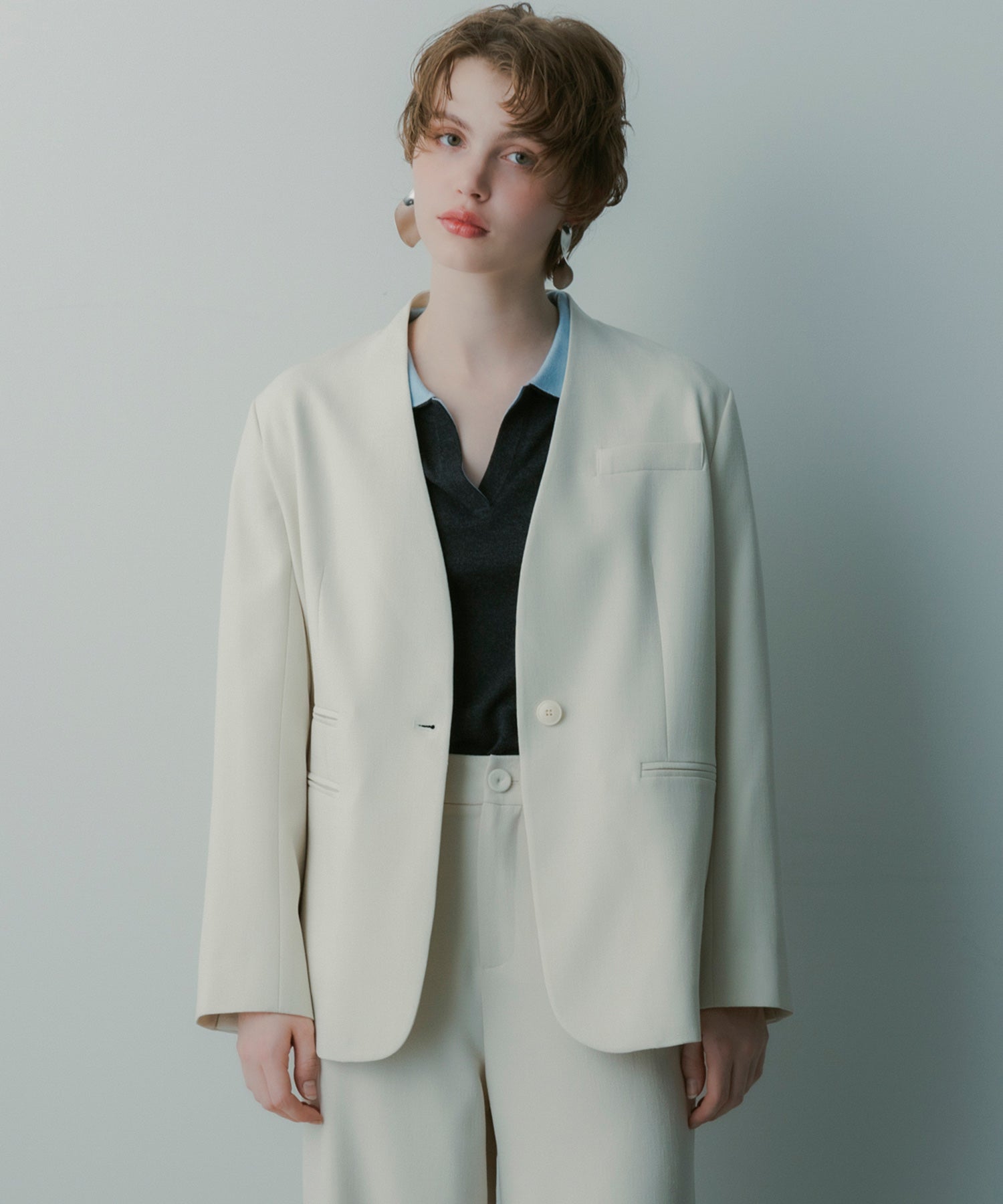 【3月中旬お届け予約商品】ノーカラージャケット