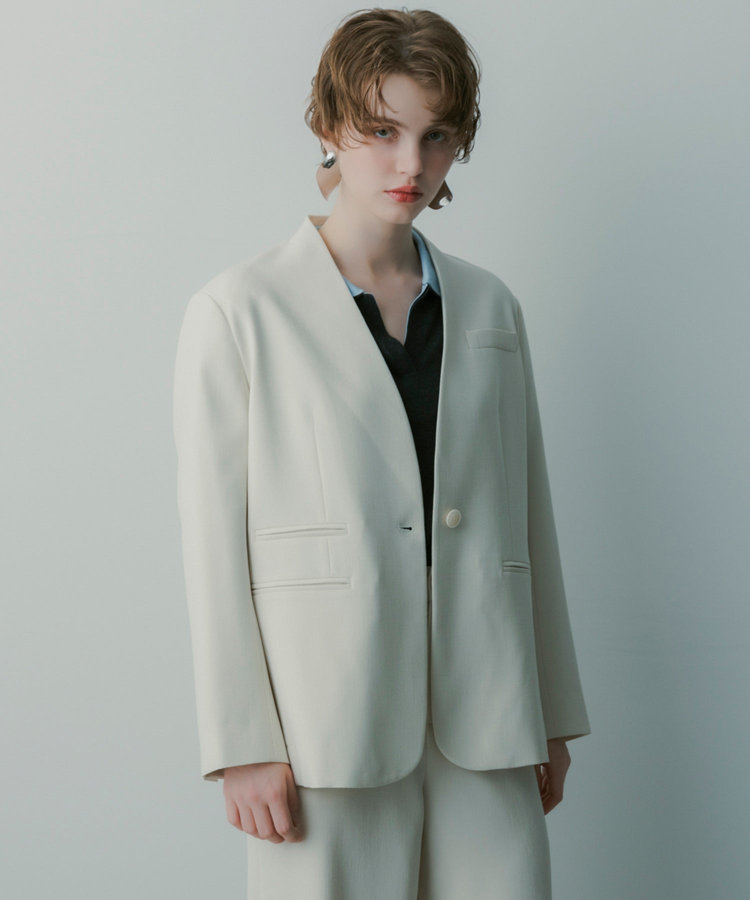 【3月中旬お届け予約商品】ノーカラージャケット