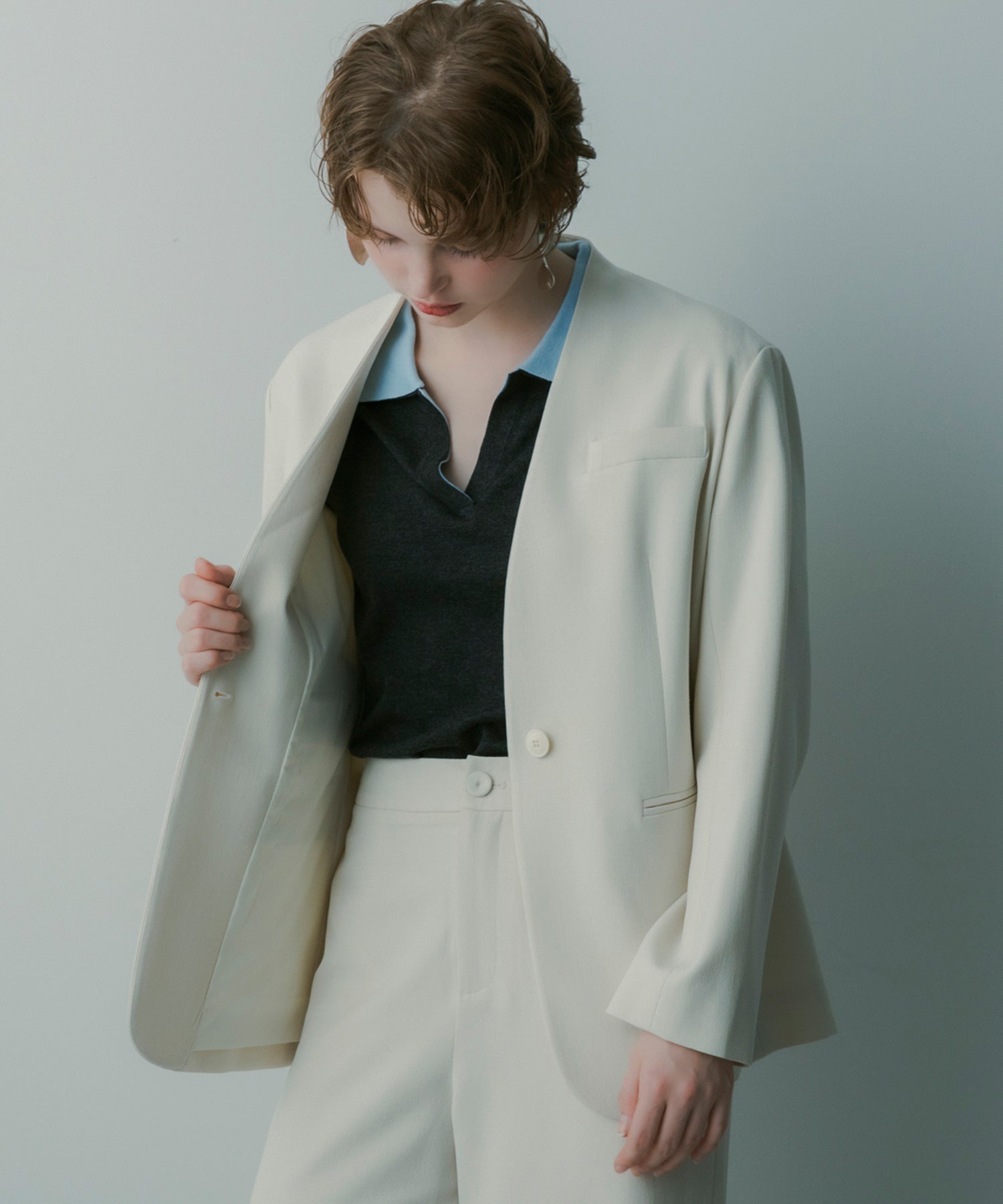 【3月中旬お届け予約商品】ノーカラージャケット