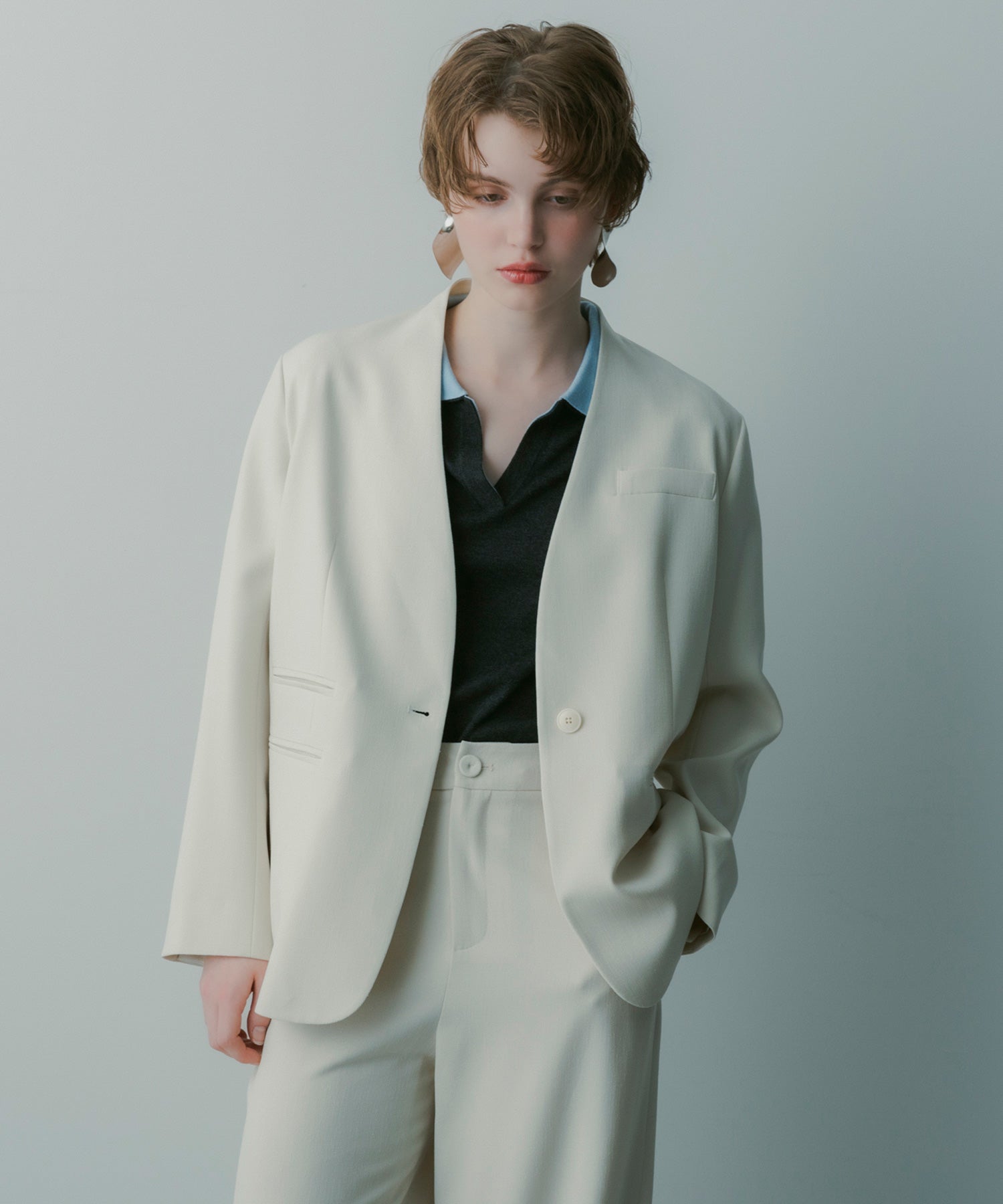 【3月中旬お届け予約商品】ノーカラージャケット
