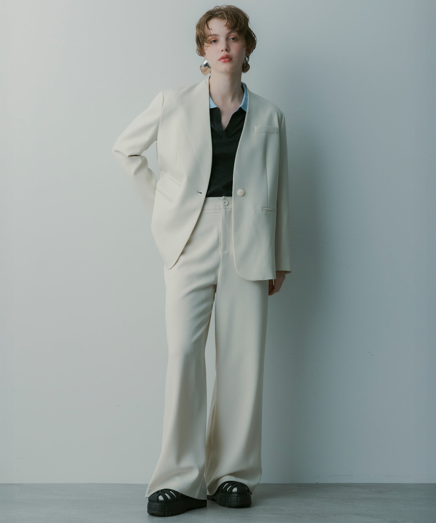 【3月中旬お届け予約商品】ノーカラージャケット