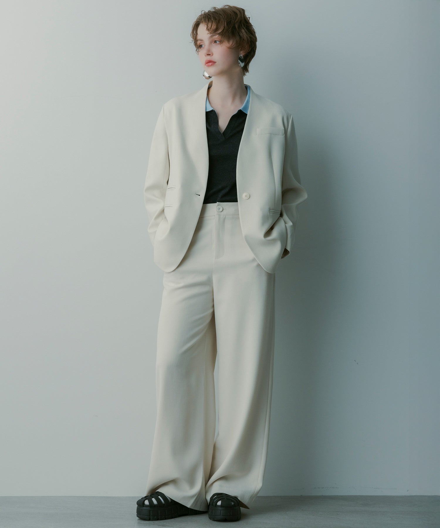 【3月中旬お届け予約商品】ノーカラージャケット