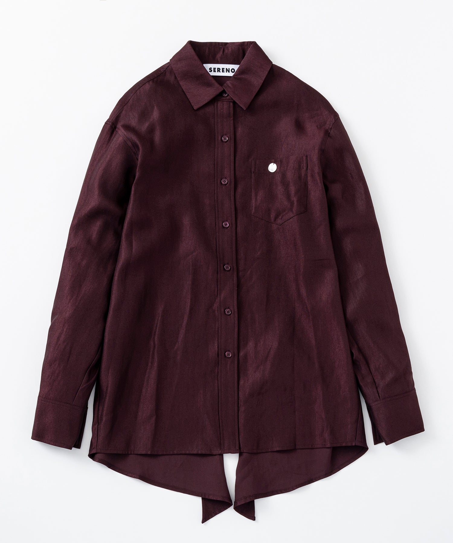 カットワークサテンブラウス