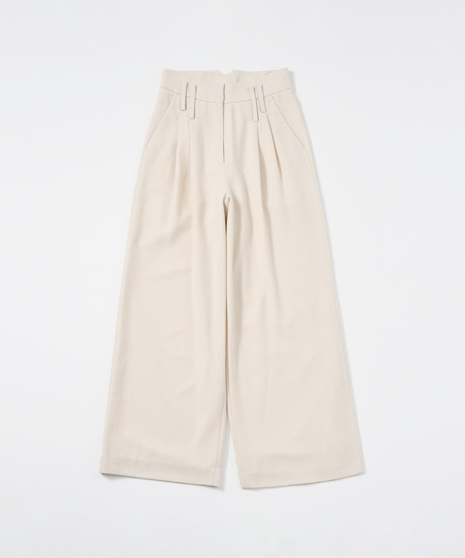 【3月中旬お届け予約商品】ハイウエスト ワイドスラックス