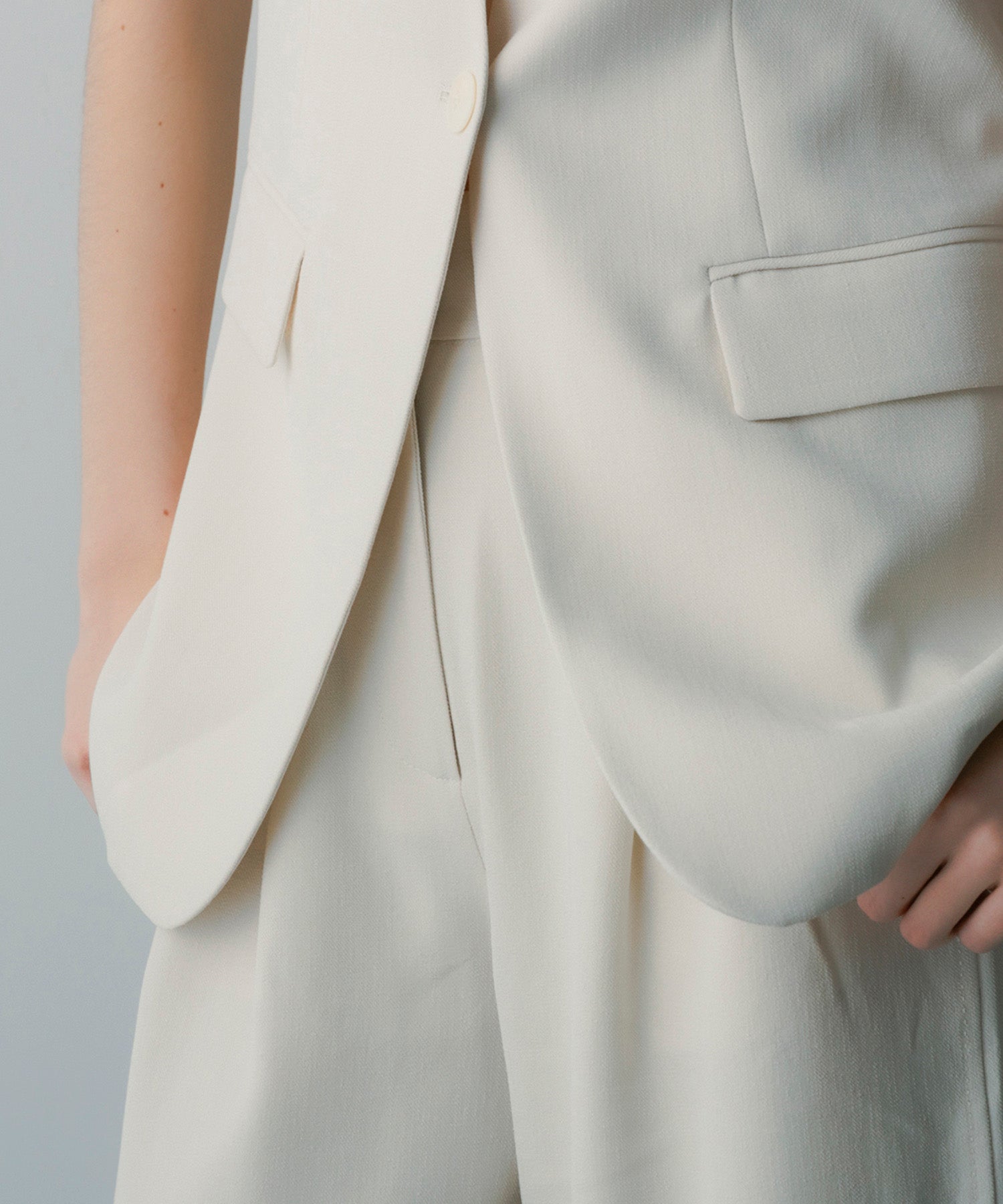 【3月中旬お届け予約商品】ハイウエスト ワイドスラックス