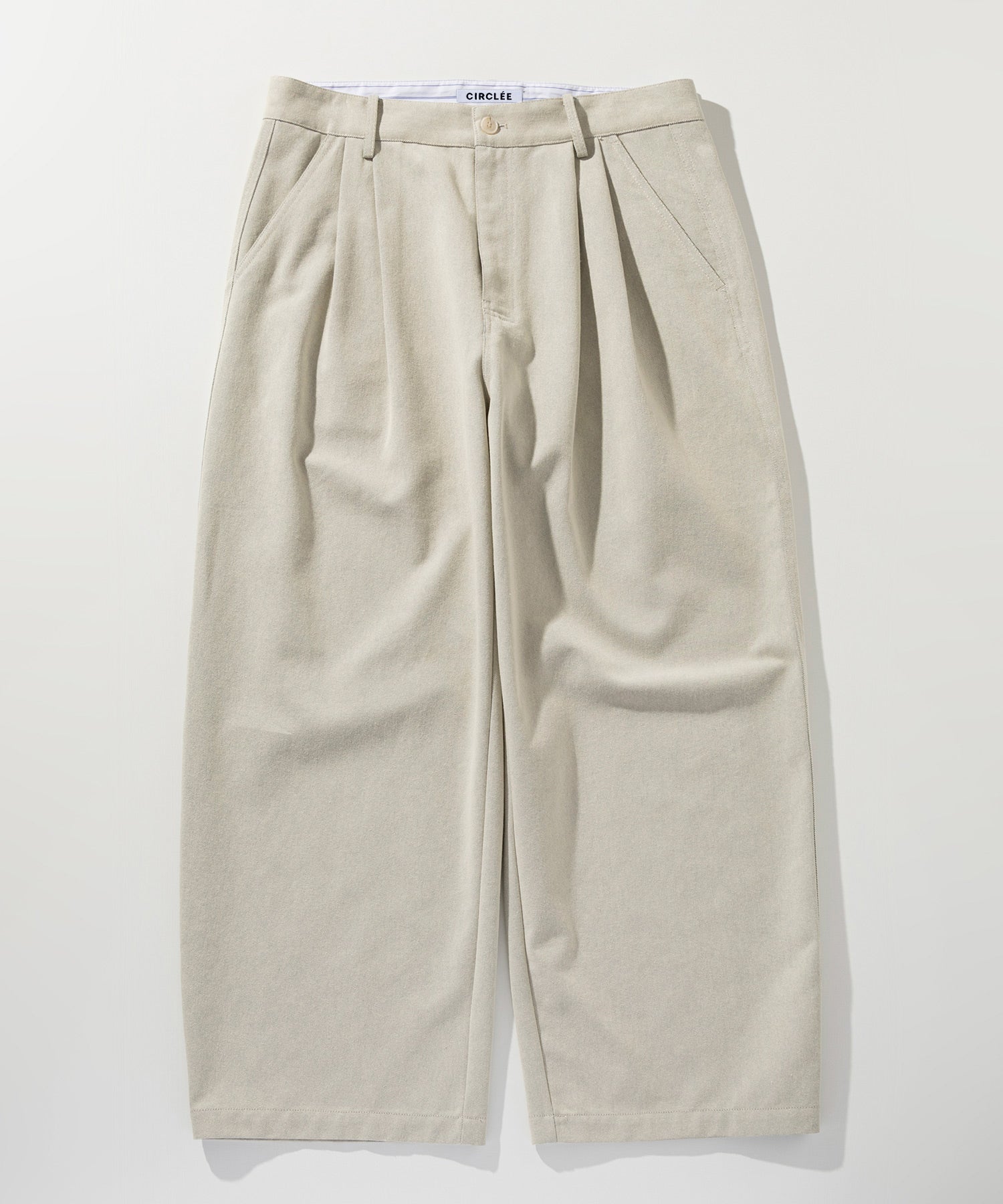 ハイウエスト ツータックワイドパンツ