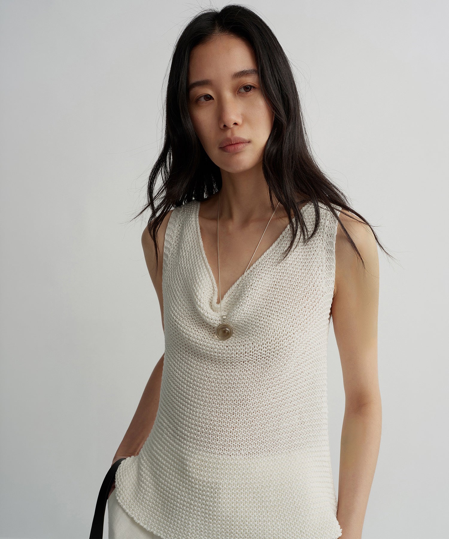 ドレープニット タンクトップ