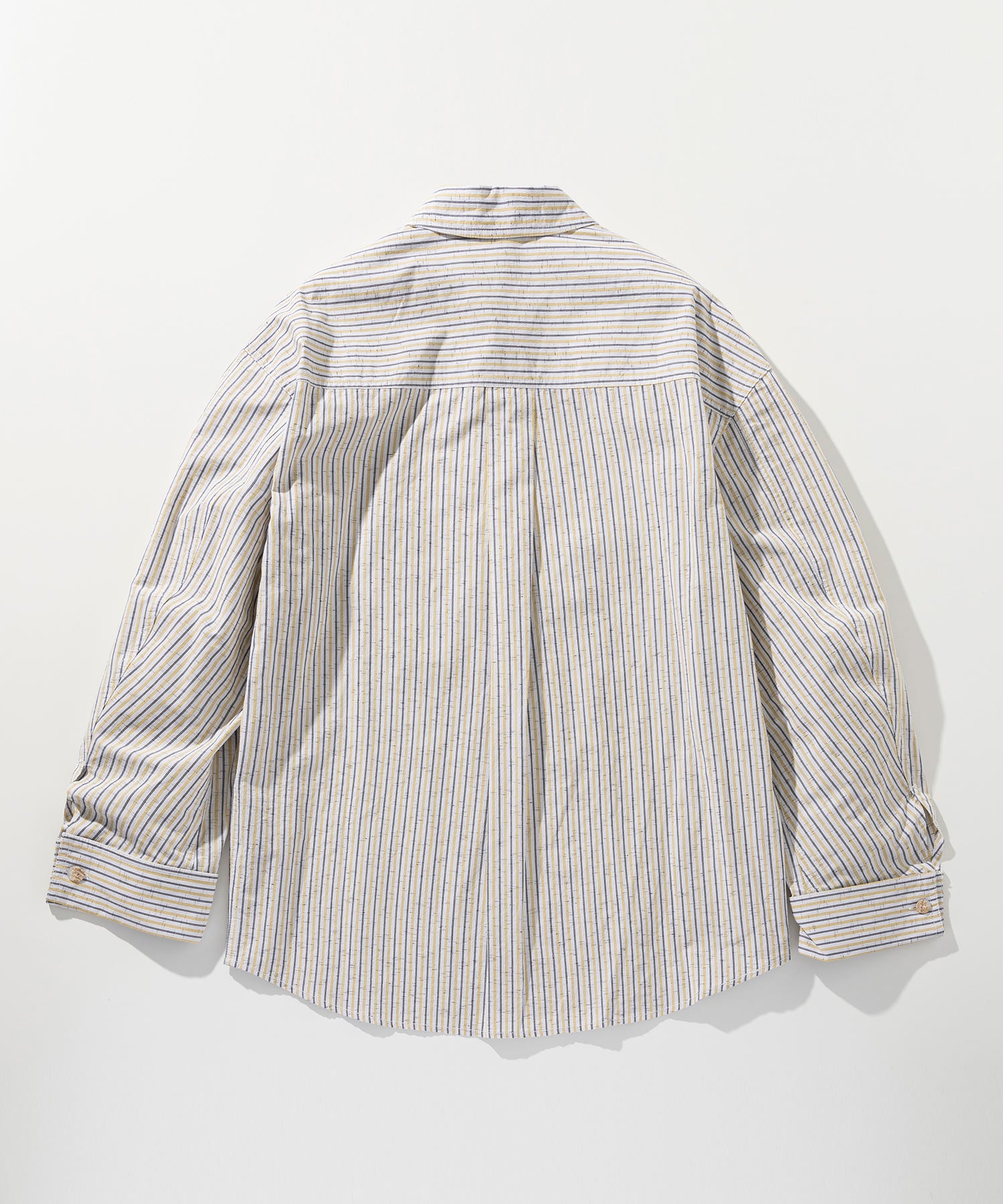 リネンブレンド ストライプシャツ