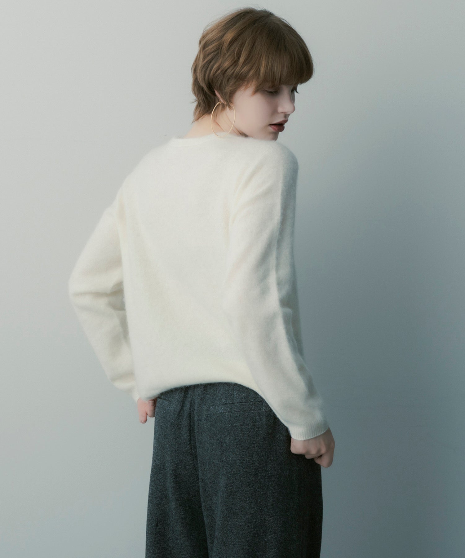 カシミヤブレンド ニットカーディガン