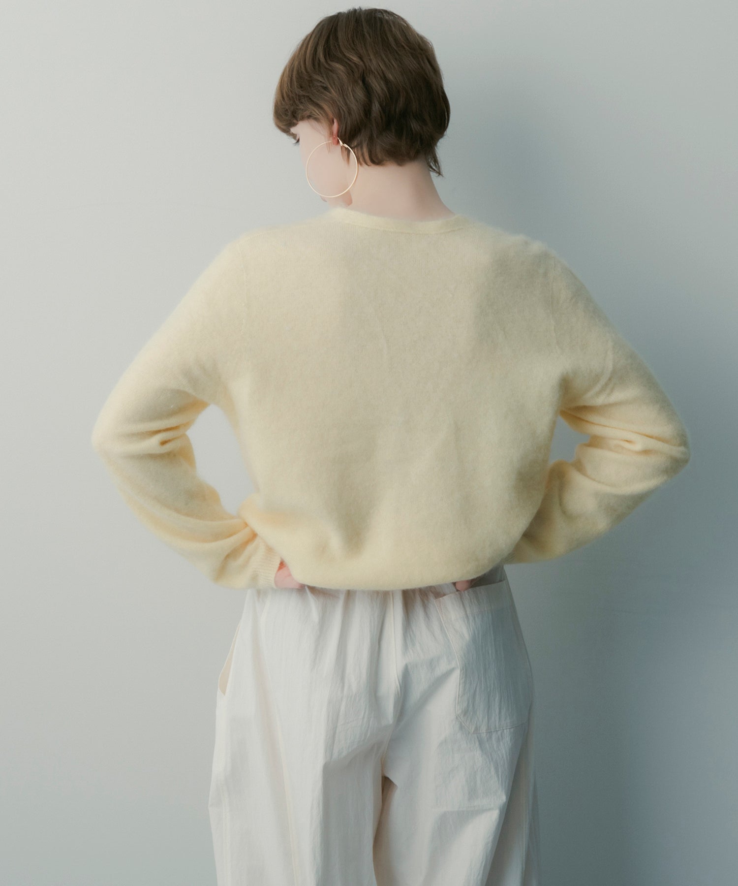 カシミヤブレンド ニットカーディガン