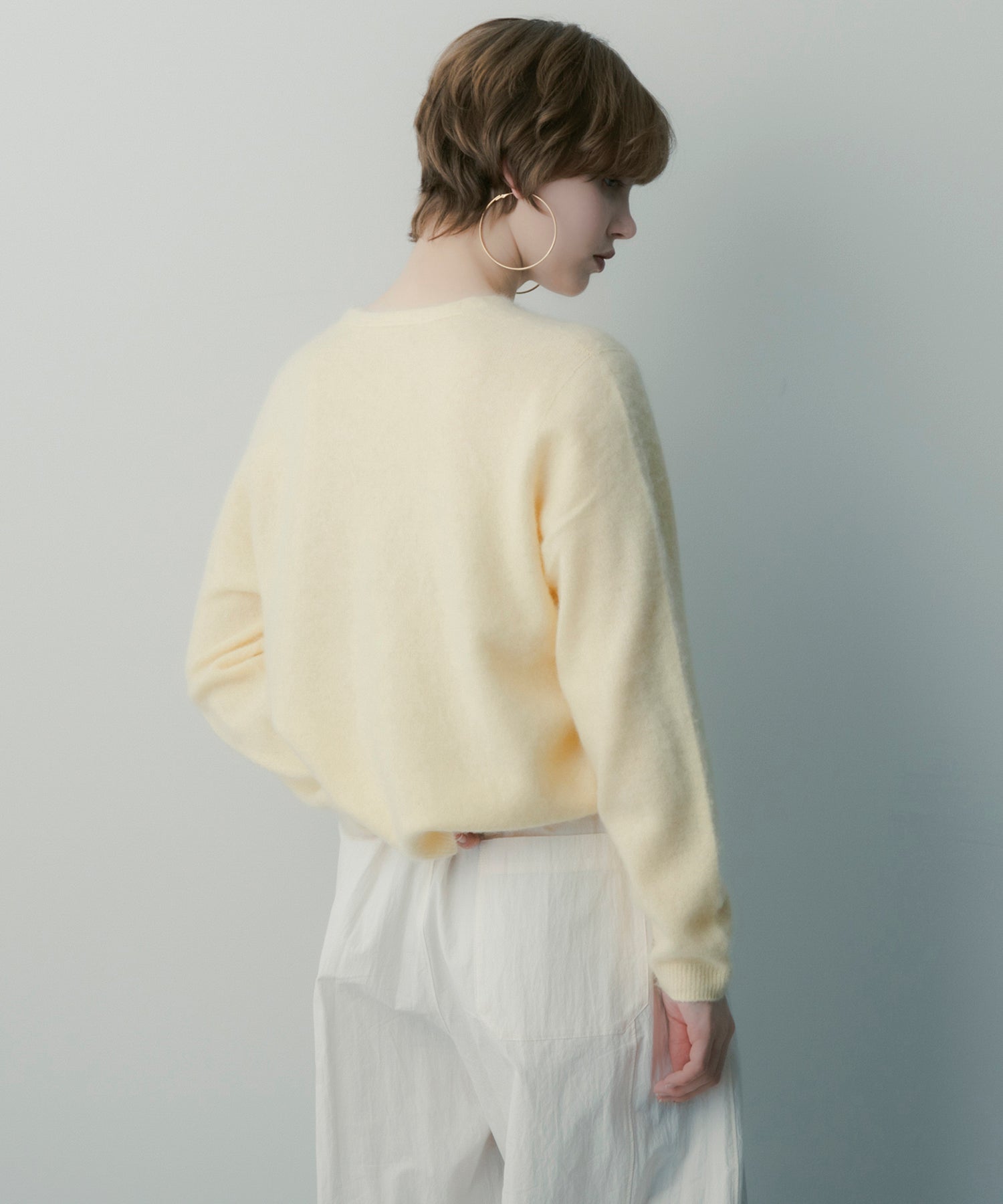 カシミヤブレンド ニットカーディガン