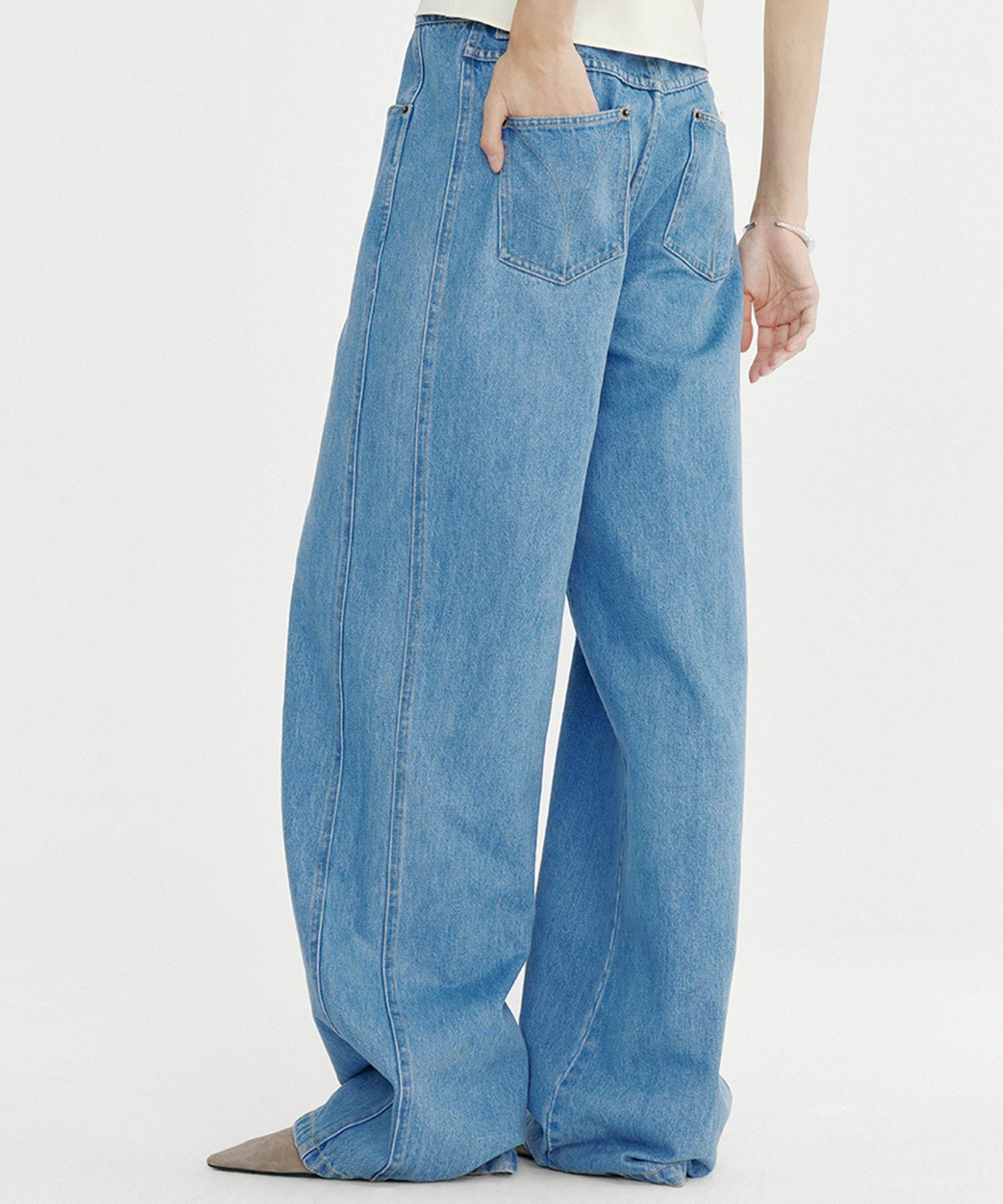 ヴィンテージワイドデニムパンツ