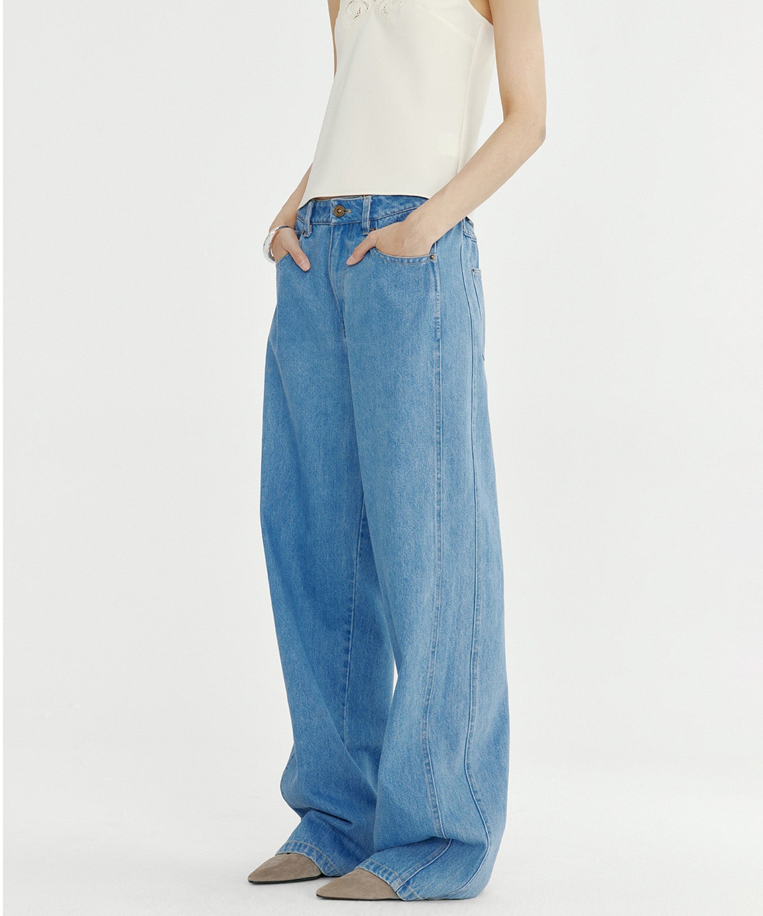 ヴィンテージワイドデニムパンツ